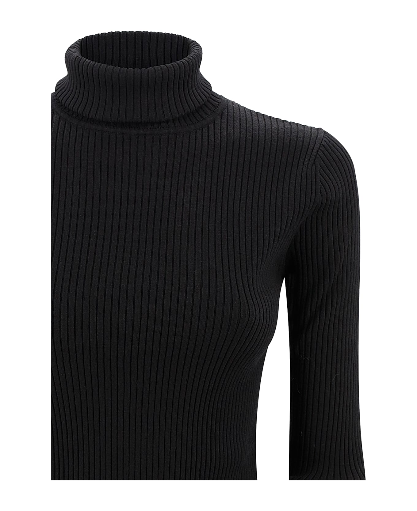 Parosh Cut-out Jumper - Black