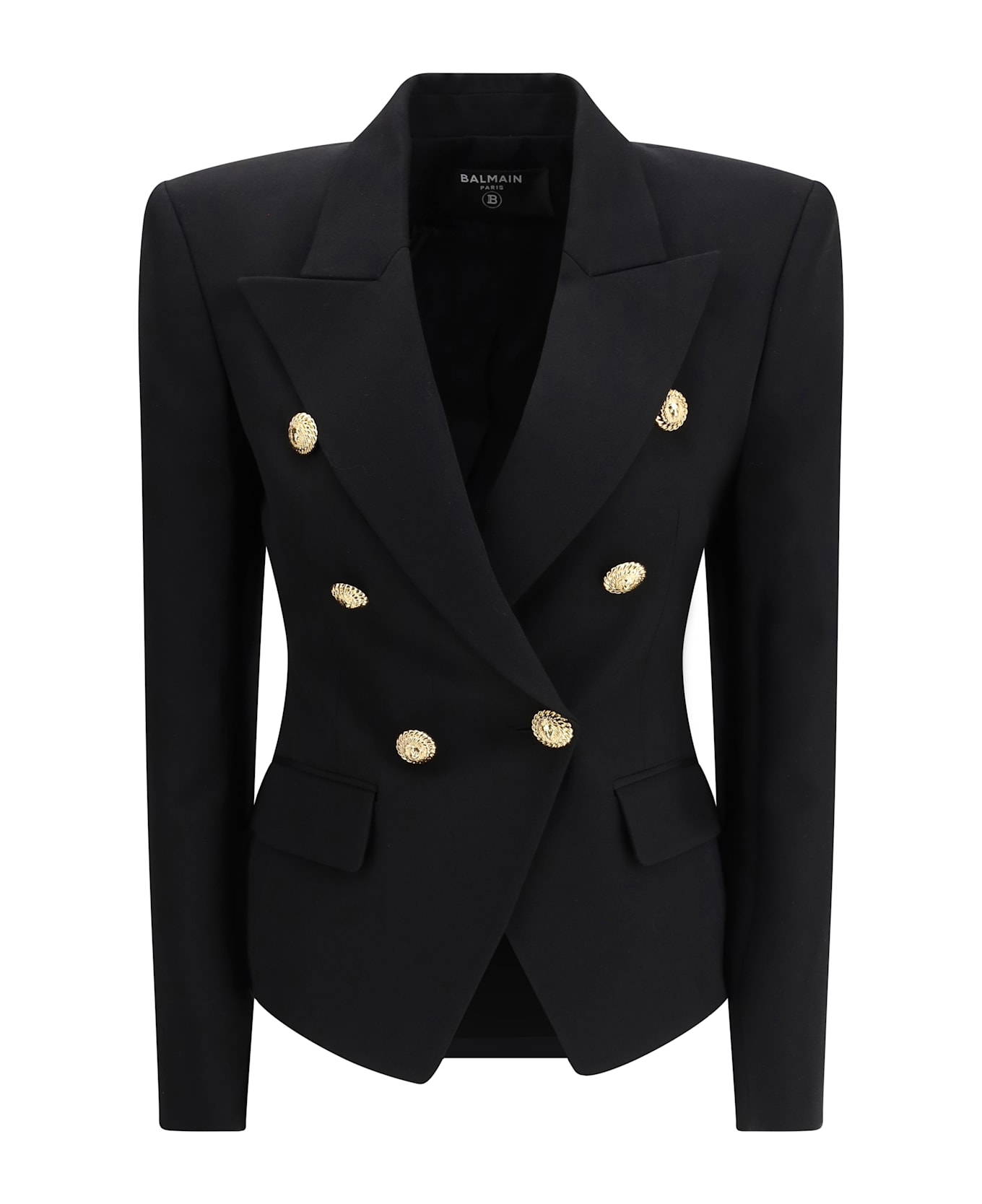 Balmain 6 Buttons Fitted Grain De Poudre Jacket