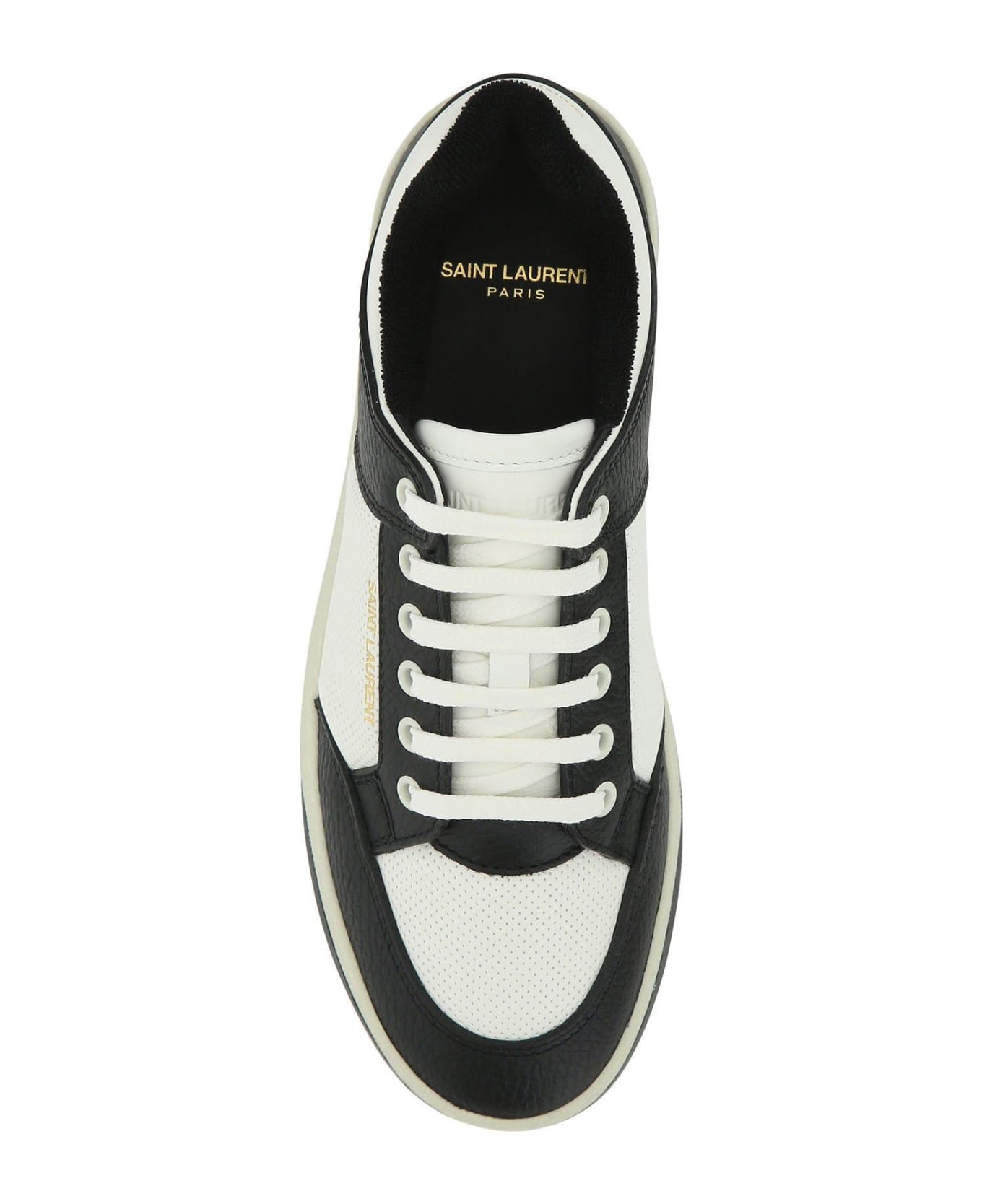 Saint Laurent Two-tone Leather Sl/61 Sneakers - BROWN