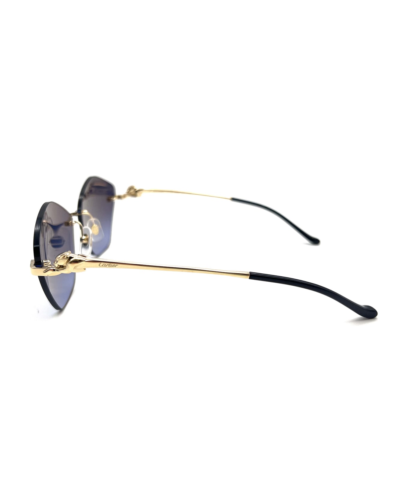 Cartier Eyewear Ct0429s Sunglasses - 004 GOLD GOLD BLUE