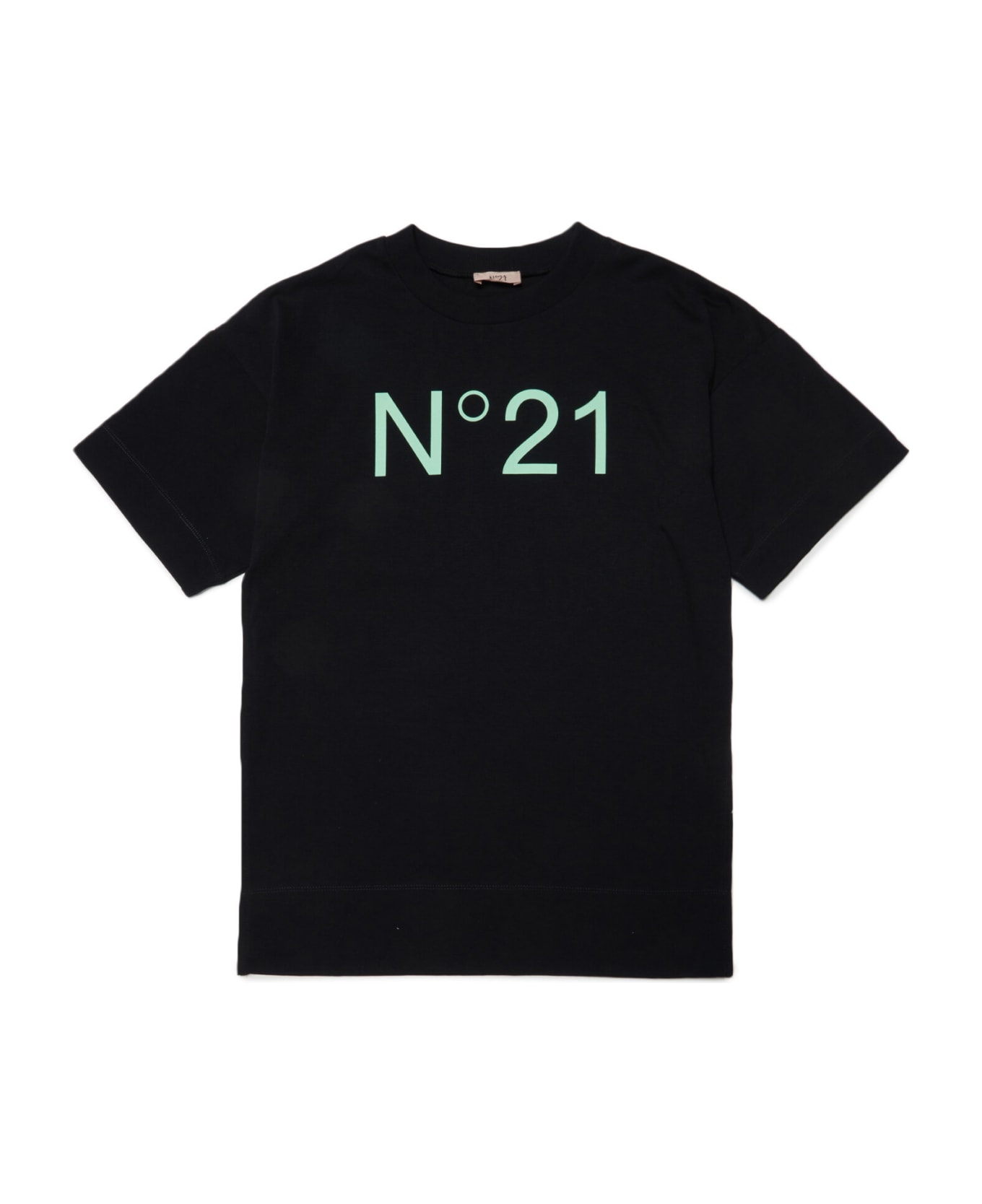 N.21 N21mcu2f Sw Cover-ups N°21 Black Jersey Maxi T-shirt Cover-up With Logo - Nero