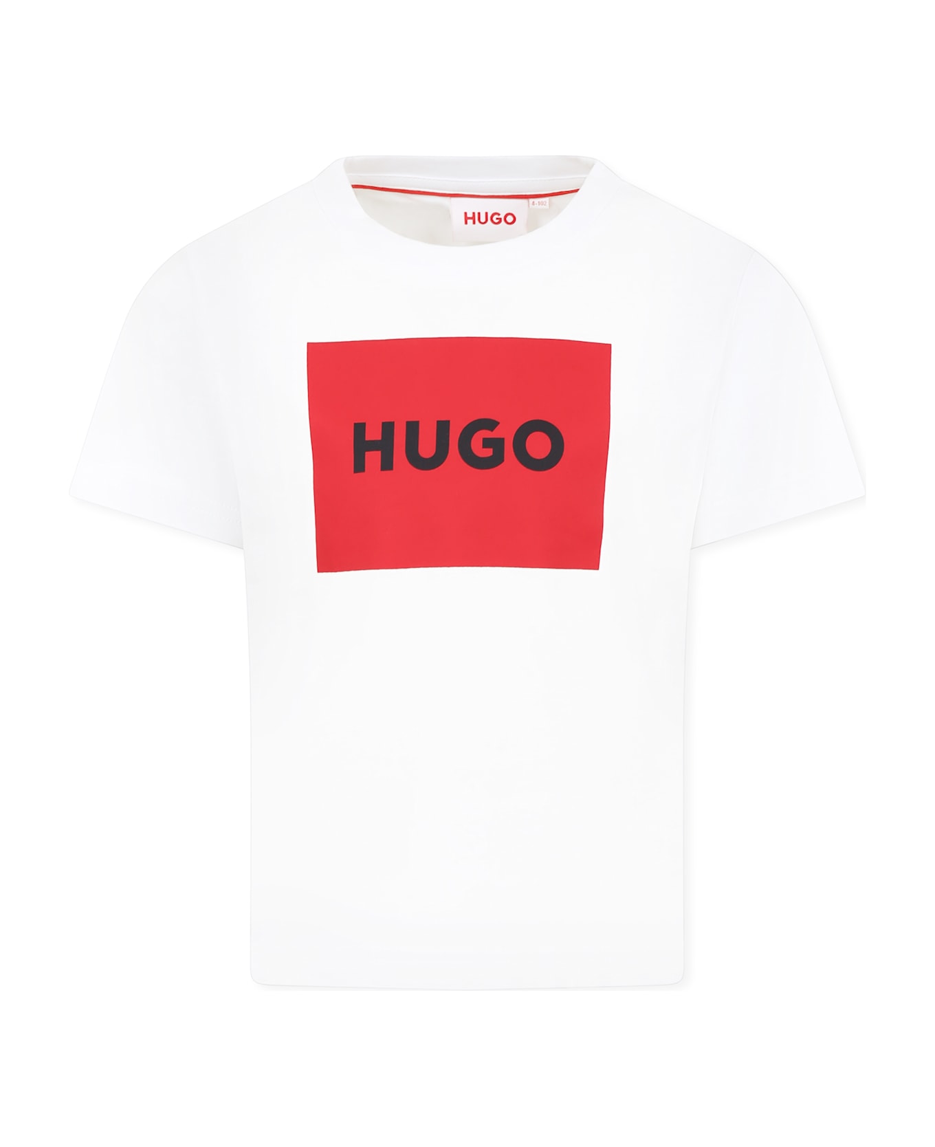 Hugo Boss White T-shirt For Boy With Logo - White