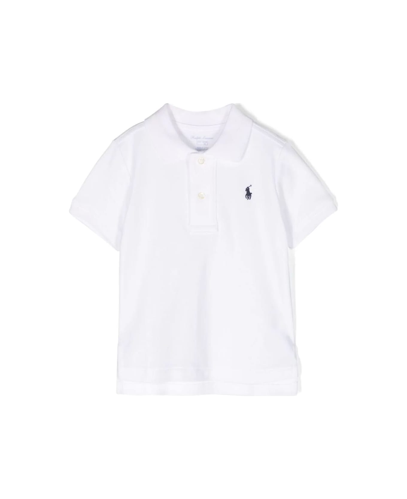 Polo Ralph Lauren Boy Polo Tops Knit - White Tシャツ＆ポロシャツ