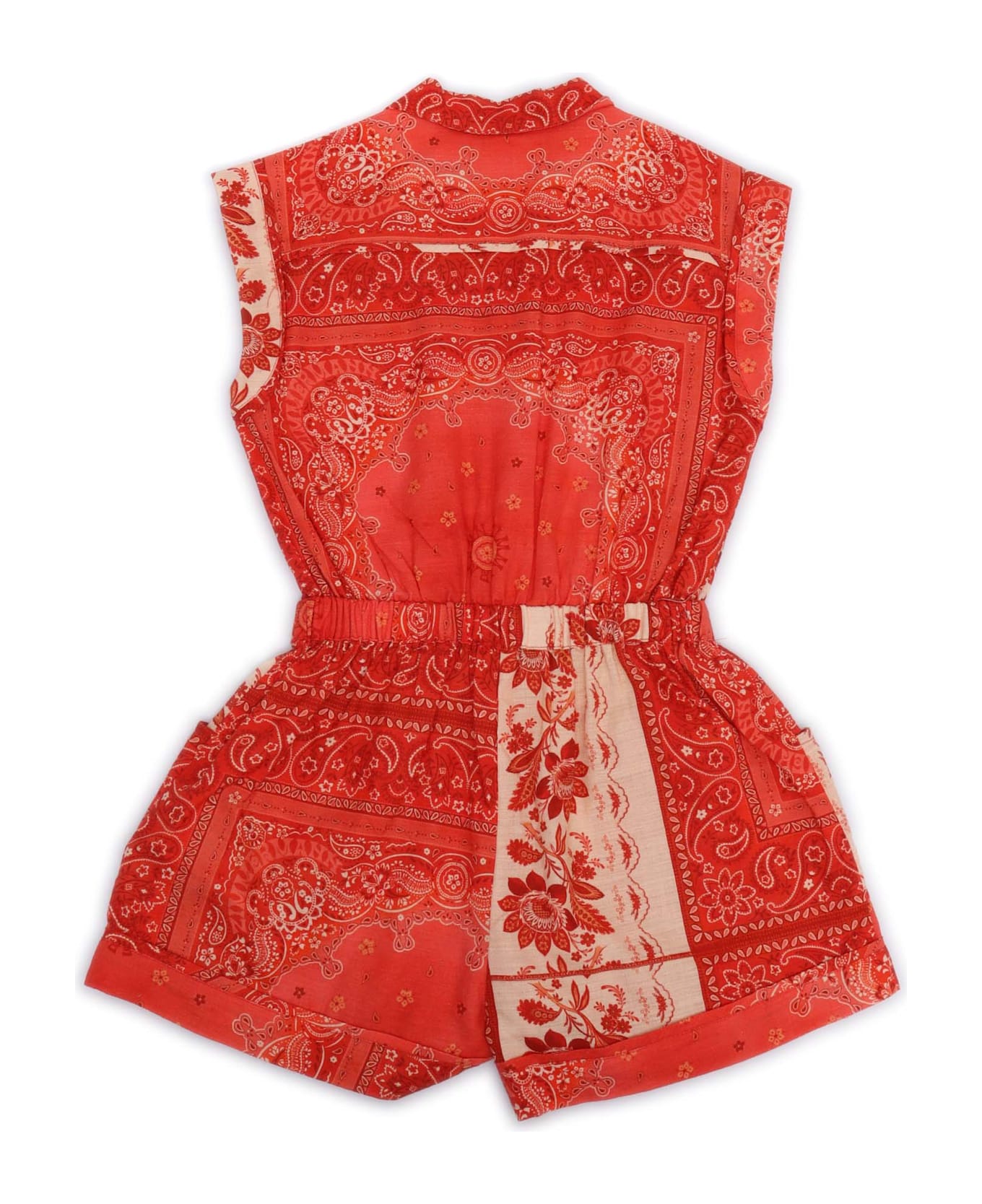 Zimmermann Lucky Kids Pocket Playsuit - RED