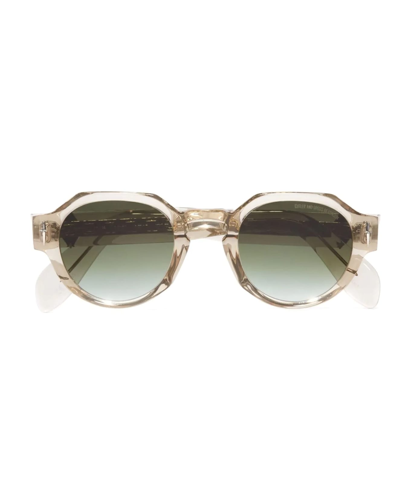 Cutler and Gross The Great Frog - Lucky Diamond I - Sand Crystal Sunglasses - transparent beige
