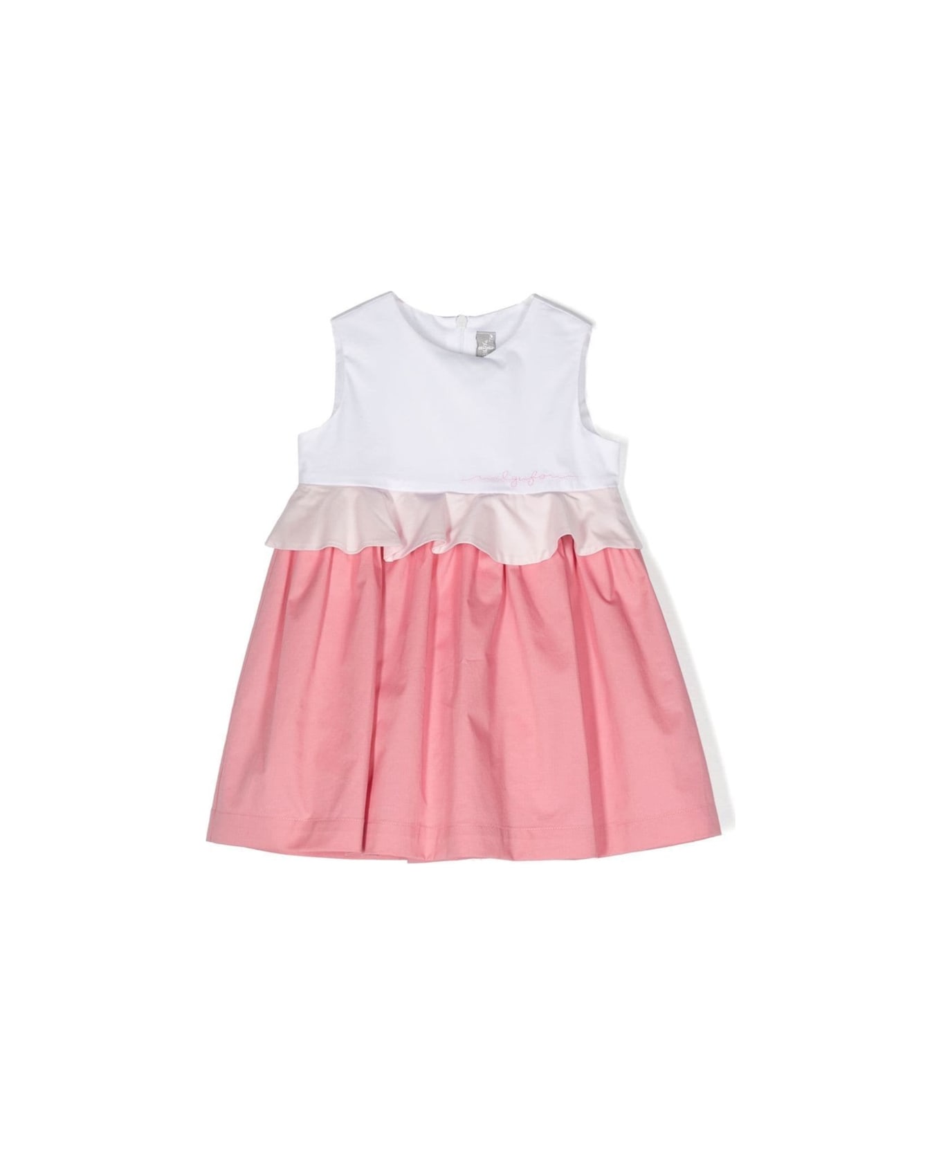 Il Gufo Two-tone Sleeveless Dress - MULTICOLOUR