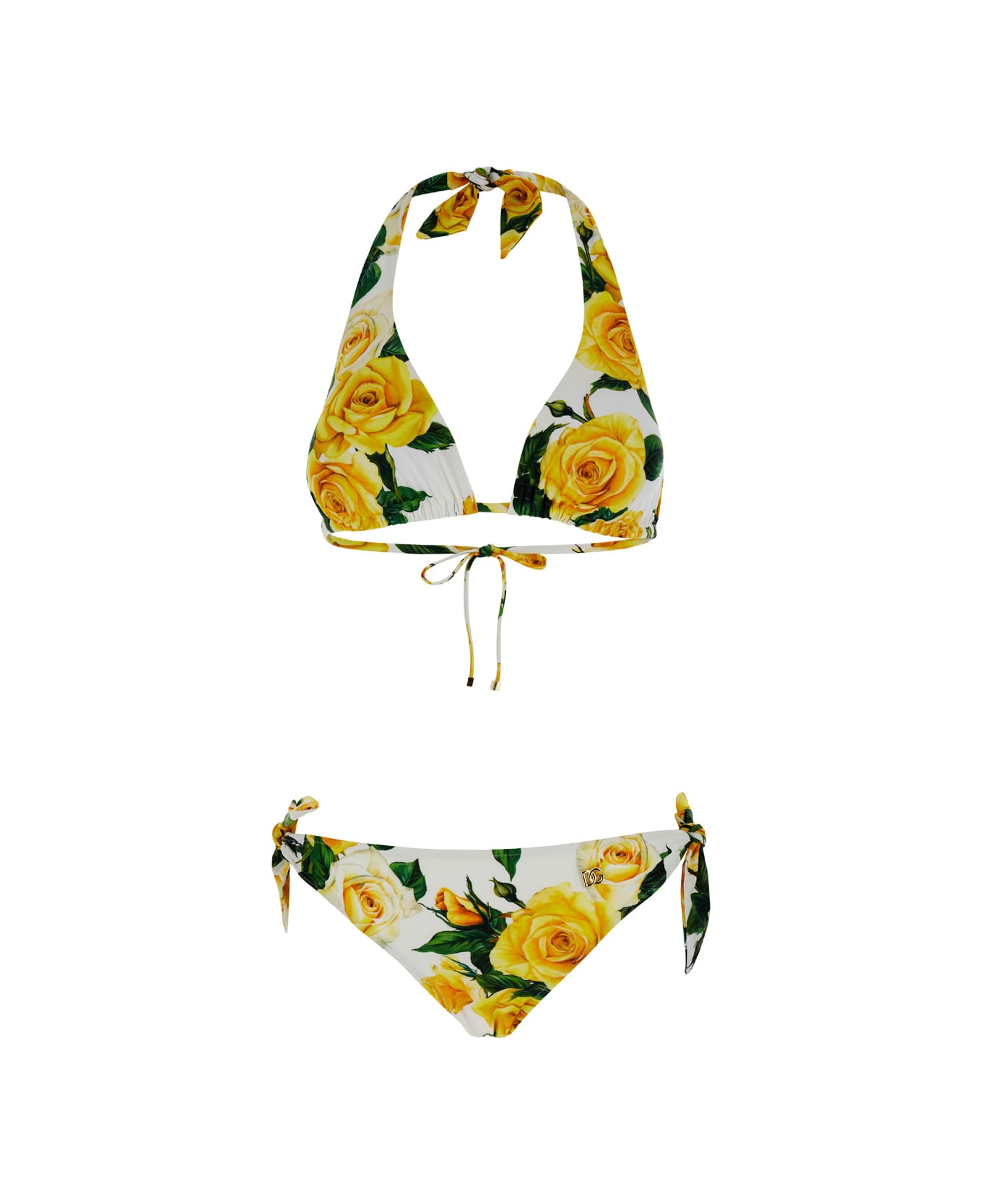 Dolce & Gabbana Flowering Bikini - Yellow