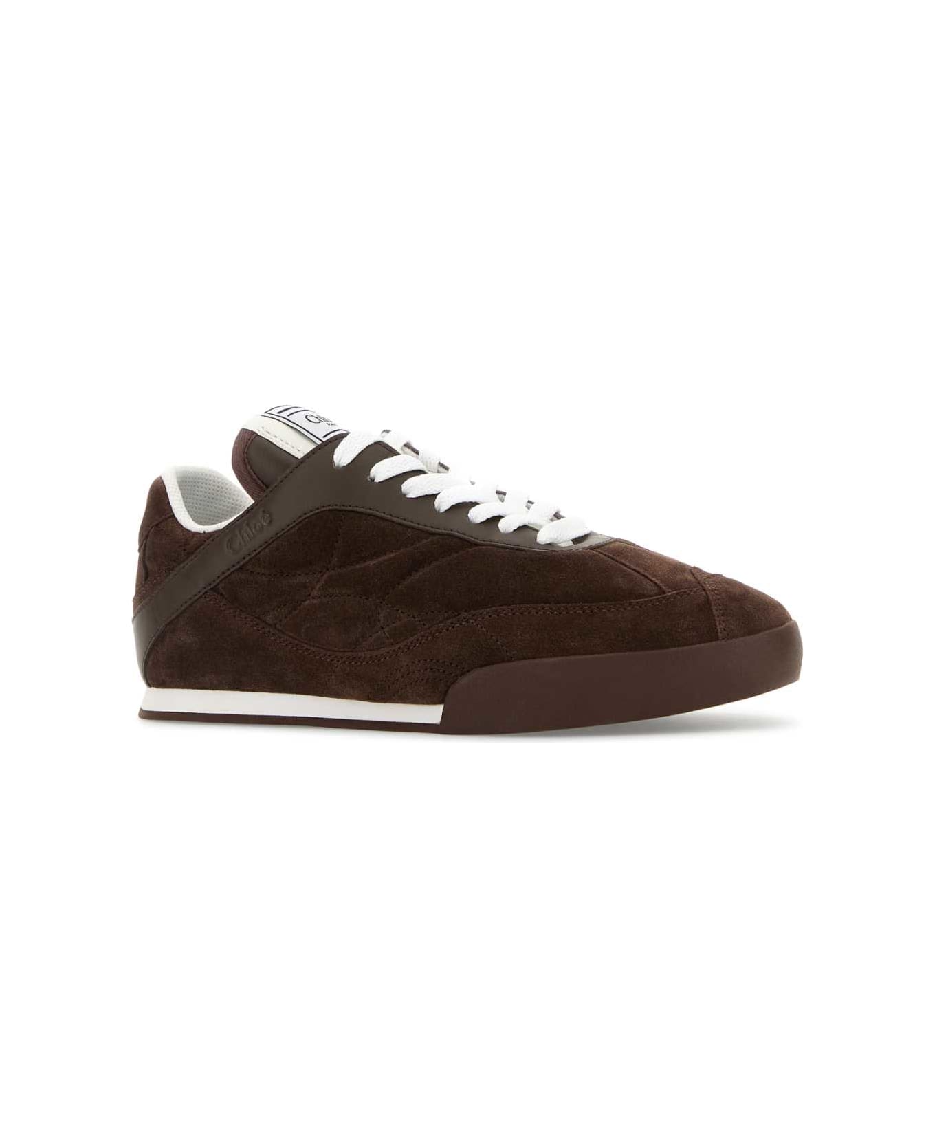 Chloé Brown Suede Chloã¨ Kick Sneakers - CHOCOLATEBROWN