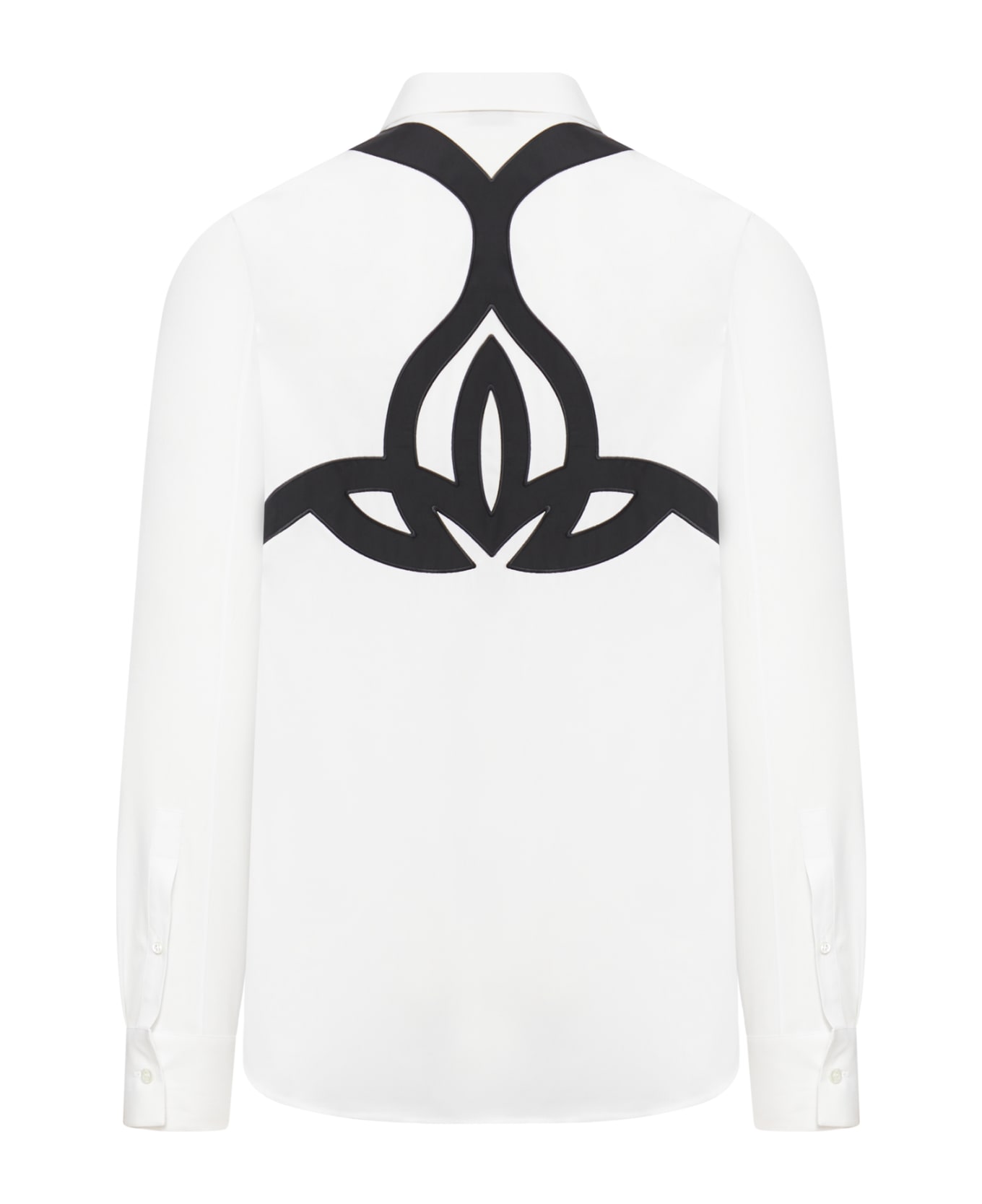 Alexander McQueen Graphic Printed Long Sleeved Shirt - Optical White