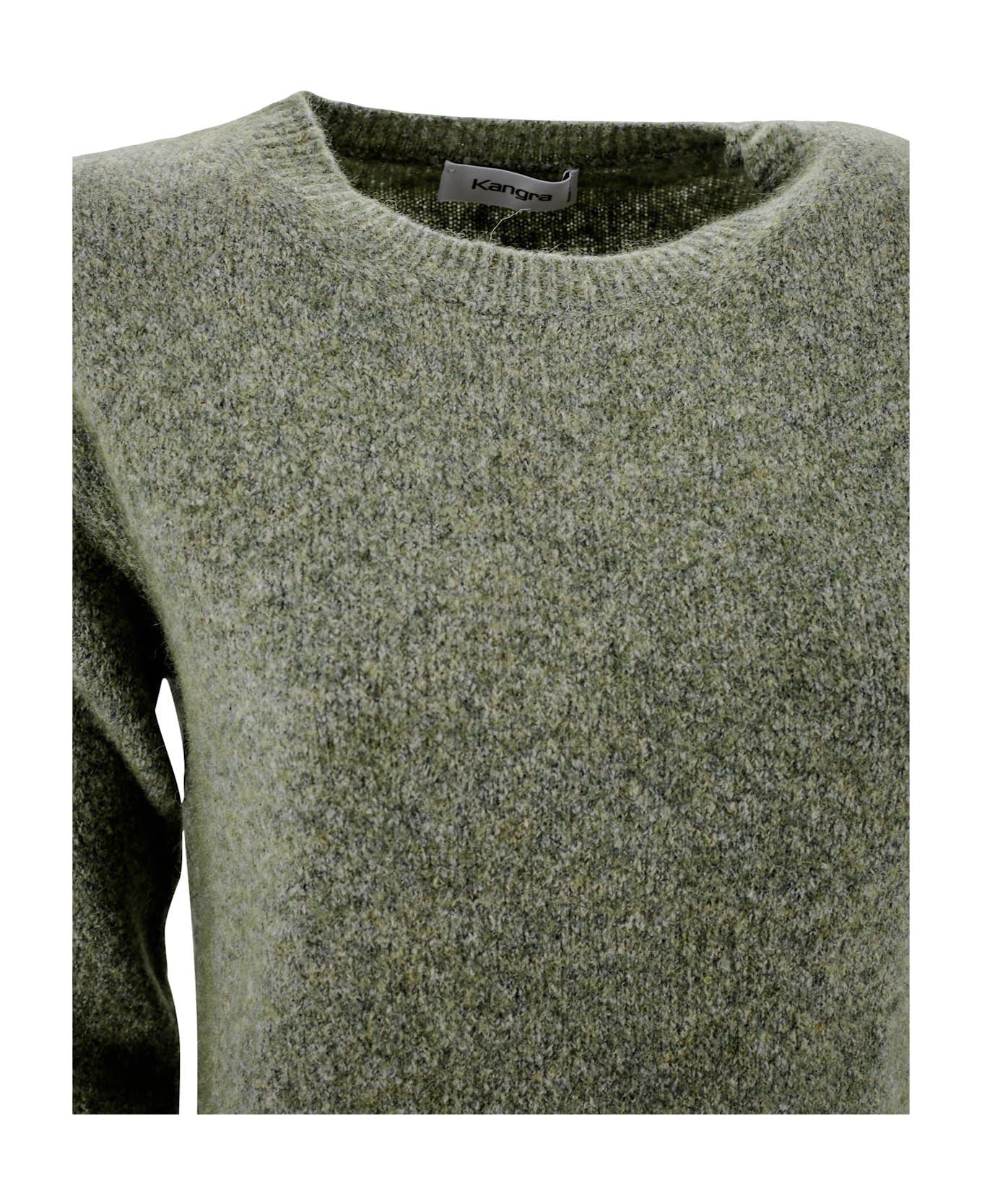 Kangra Crew-neck Wool Jumper - Militar green