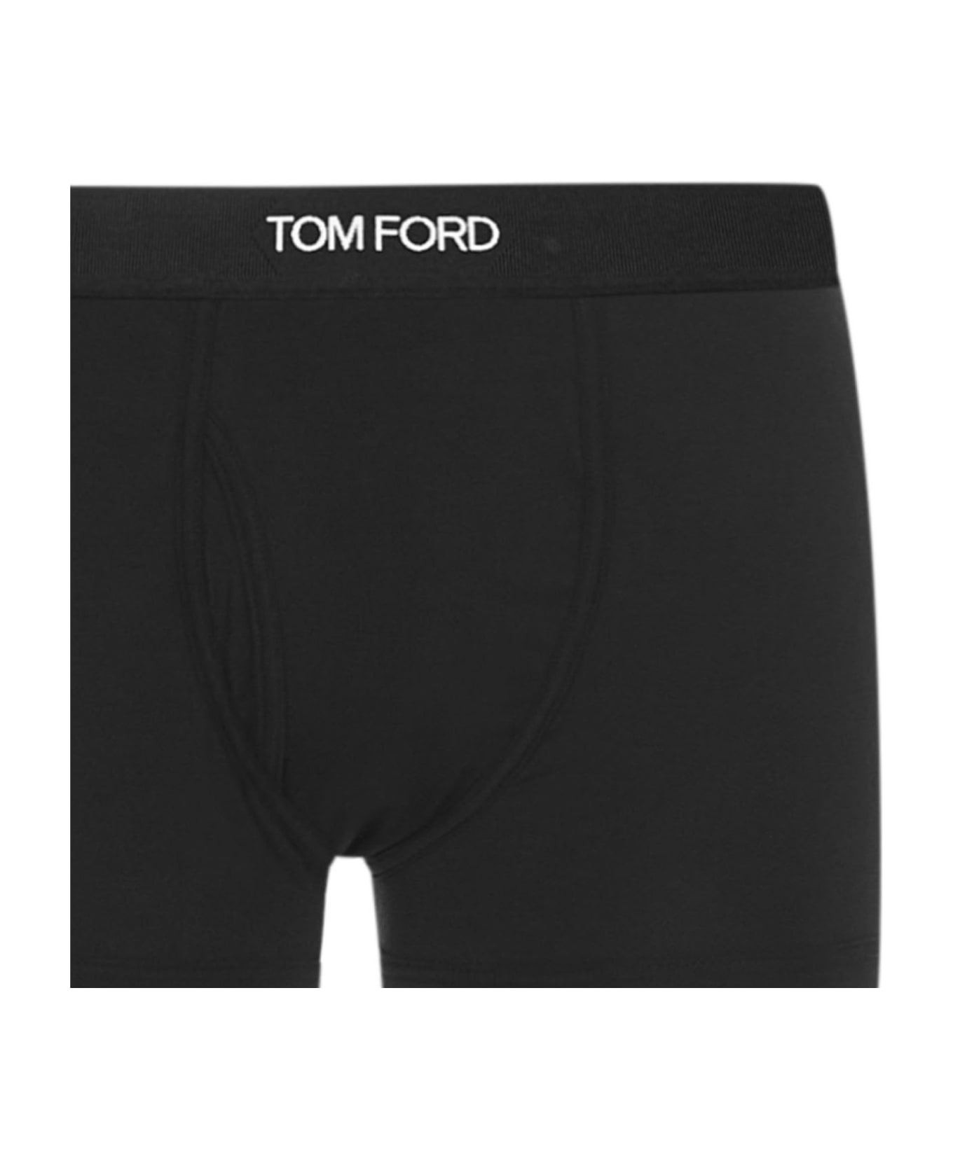 Tom Ford Elastic Logo Waist Boxer Shorts - Black
