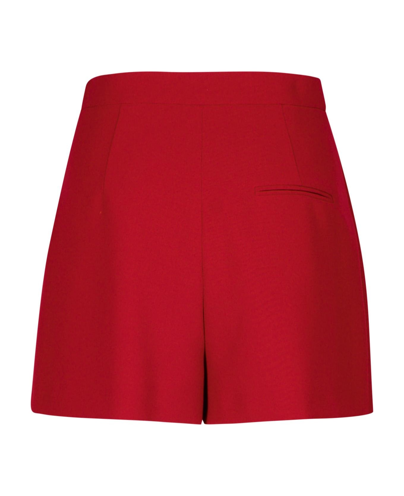 Moschino Burgundy Polyester Blend Shorts - Bordeaux