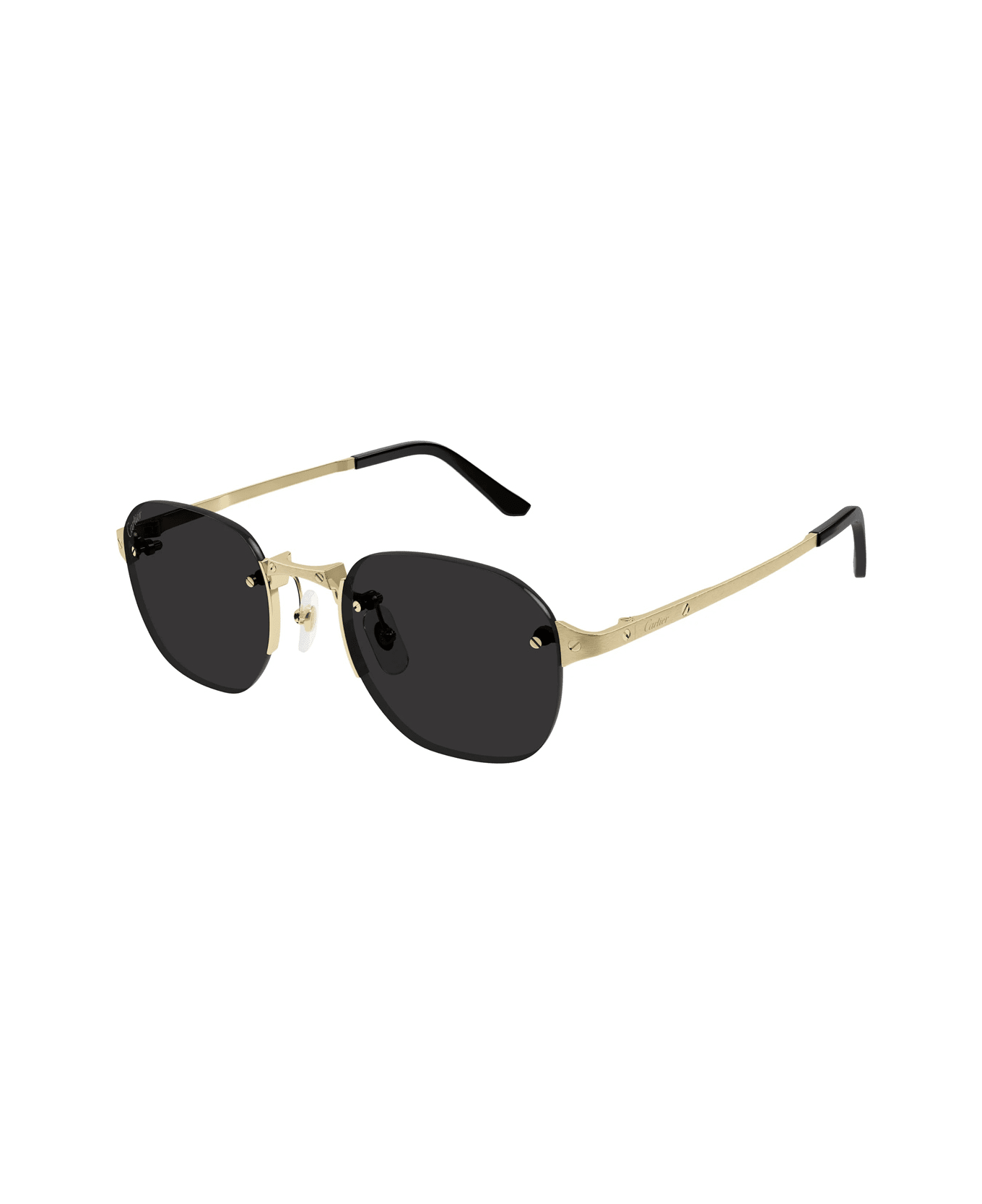 Cartier Eyewear Ct0459s Santos De Cartier 001 Gold Sunglasses - Oro