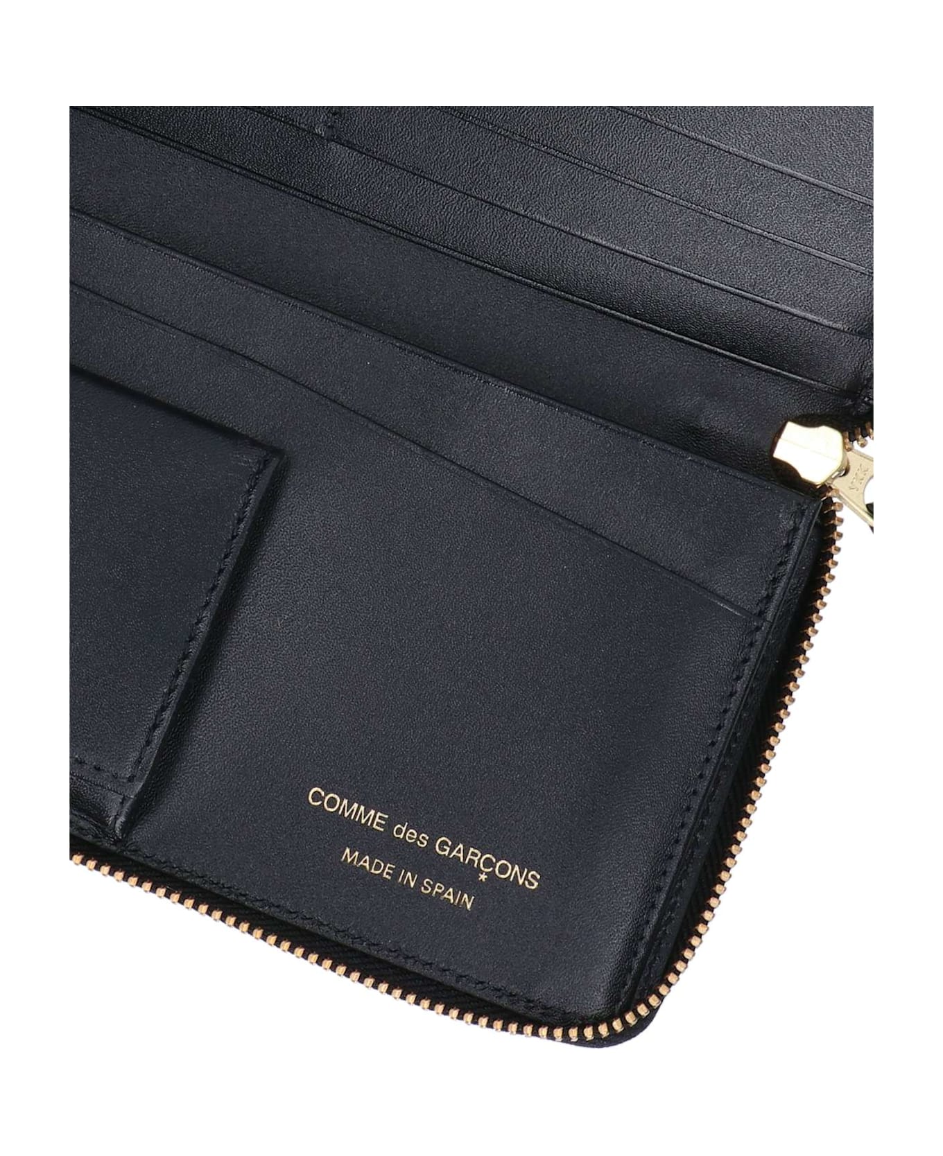 Comme des Garçons Wallet Polka Dot Zip Wallet - Black  