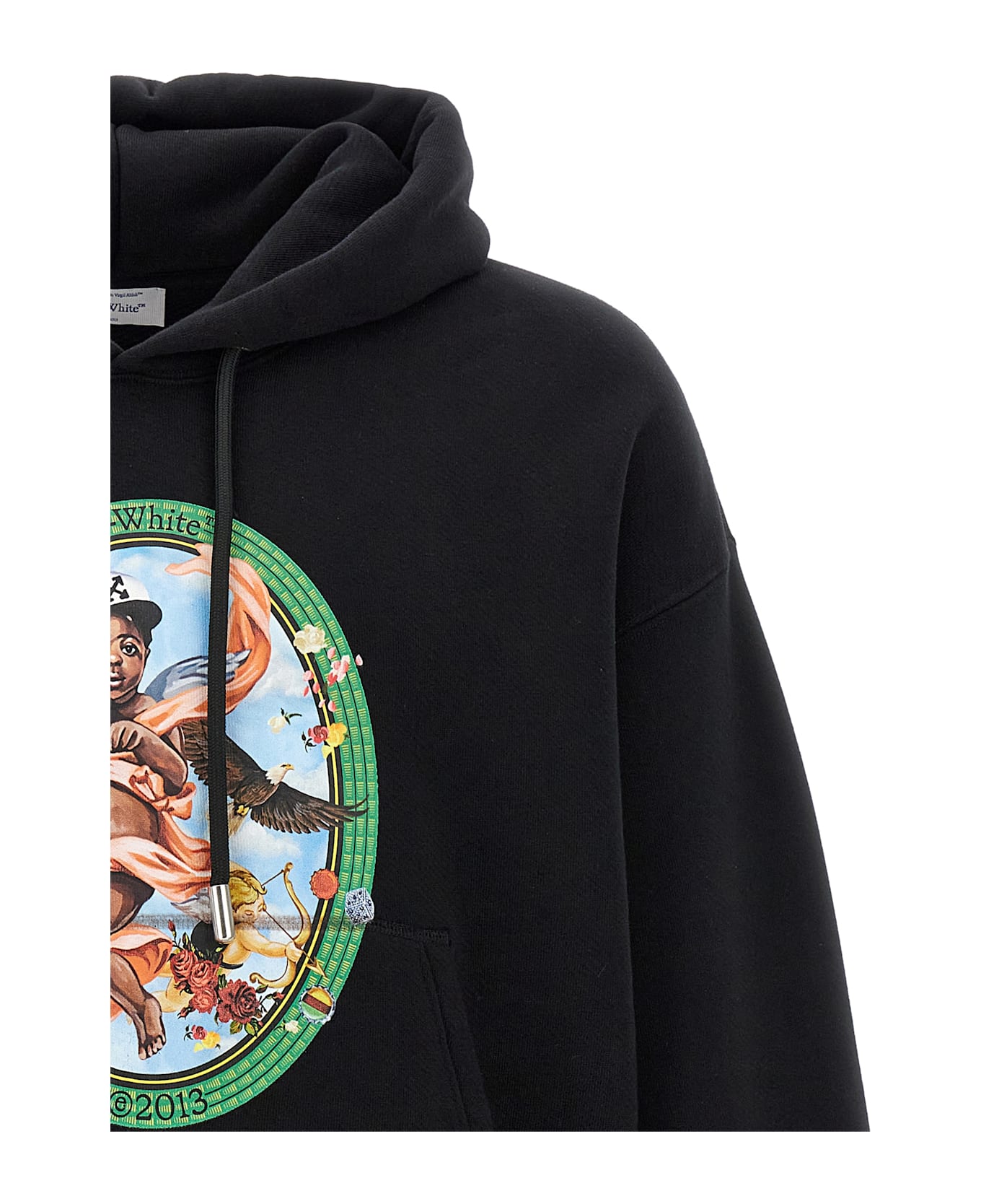 Off-White 'fresco Oval' Hoodie - White/Black
