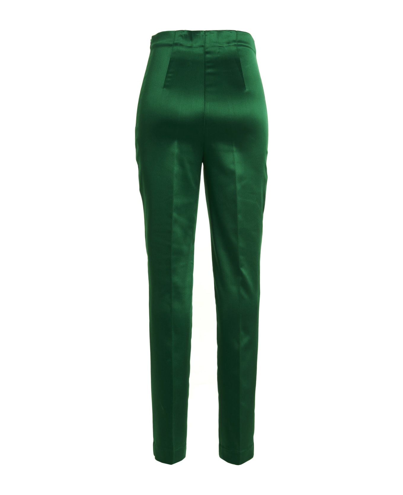 Parosh Satin Trousers - Green
