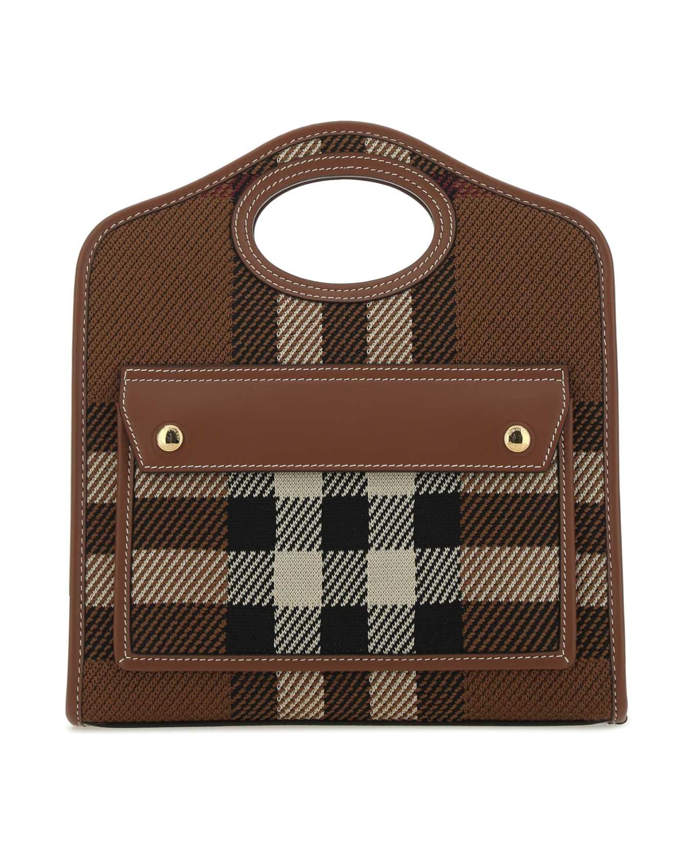 Burberry Multicolor Fabric And Leather Mini Pocket Handbag - A9011