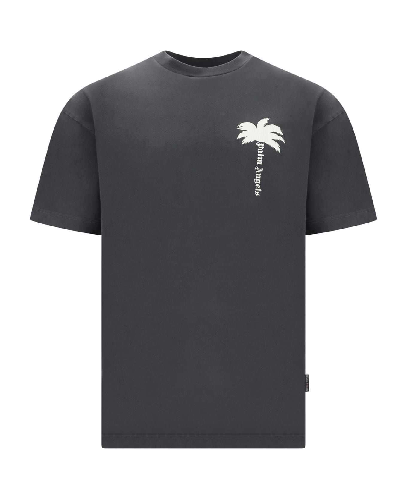 Palm Angels Gray Cotton T-shirt - grey シャツ