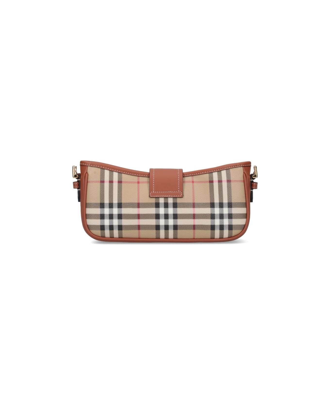 Burberry 'check' Shoulder Bag - BRIARBROWN