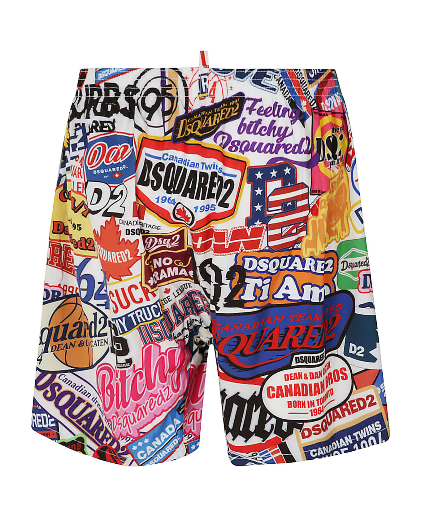 Dsquared2 All-over Logo Printed Shorts - Multicolor