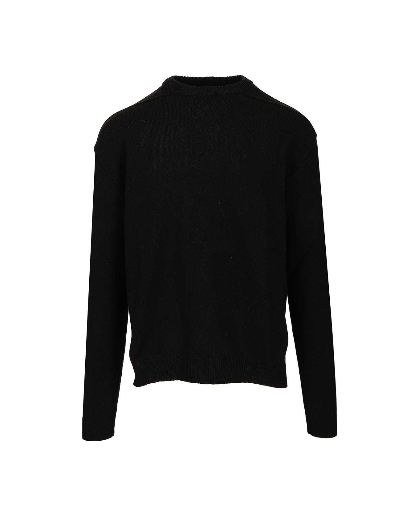 Rick Owens Cashmere Crew Neck Sweater - BLACK