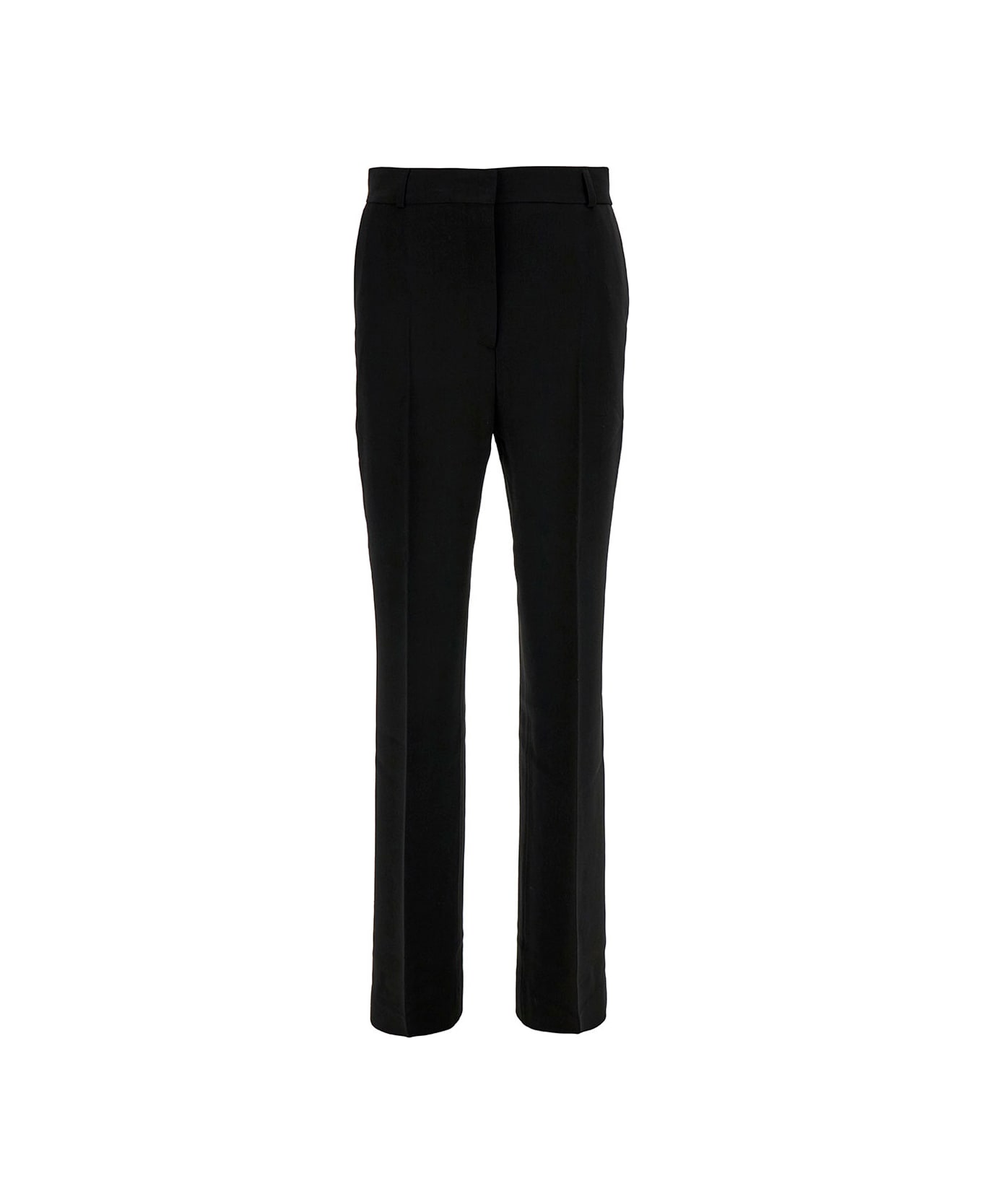 Totême Black Flared Tailored Pants In Viscose Blend Woman - Black