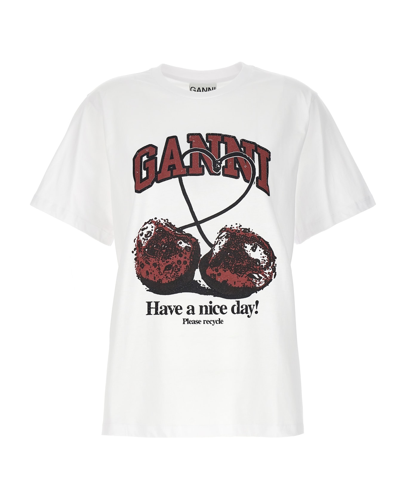 Ganni 'cherry' T-shirt