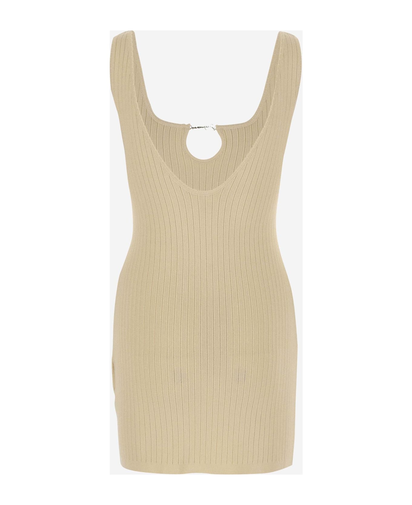 Jacquemus Ribbed Dress - Ivory ワンピース＆ドレス