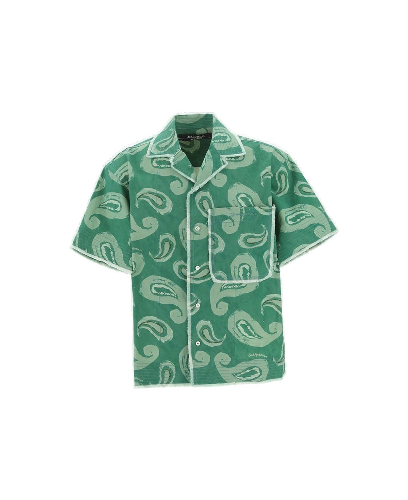 Jacquemus Graphic Printed Buttoned Shirt - Green