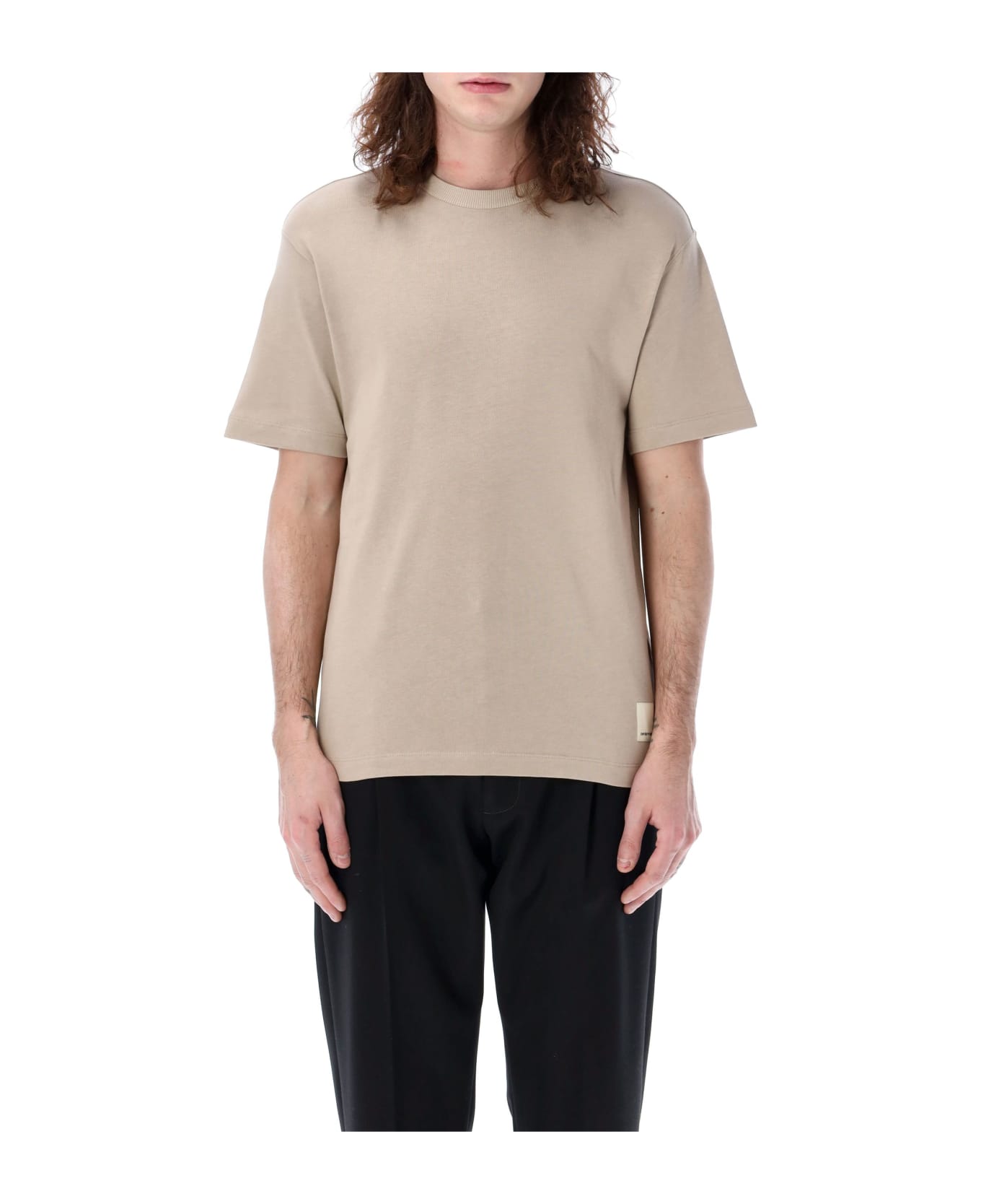 Emporio Armani Jersey T-shirt - BEIGE シャツ
