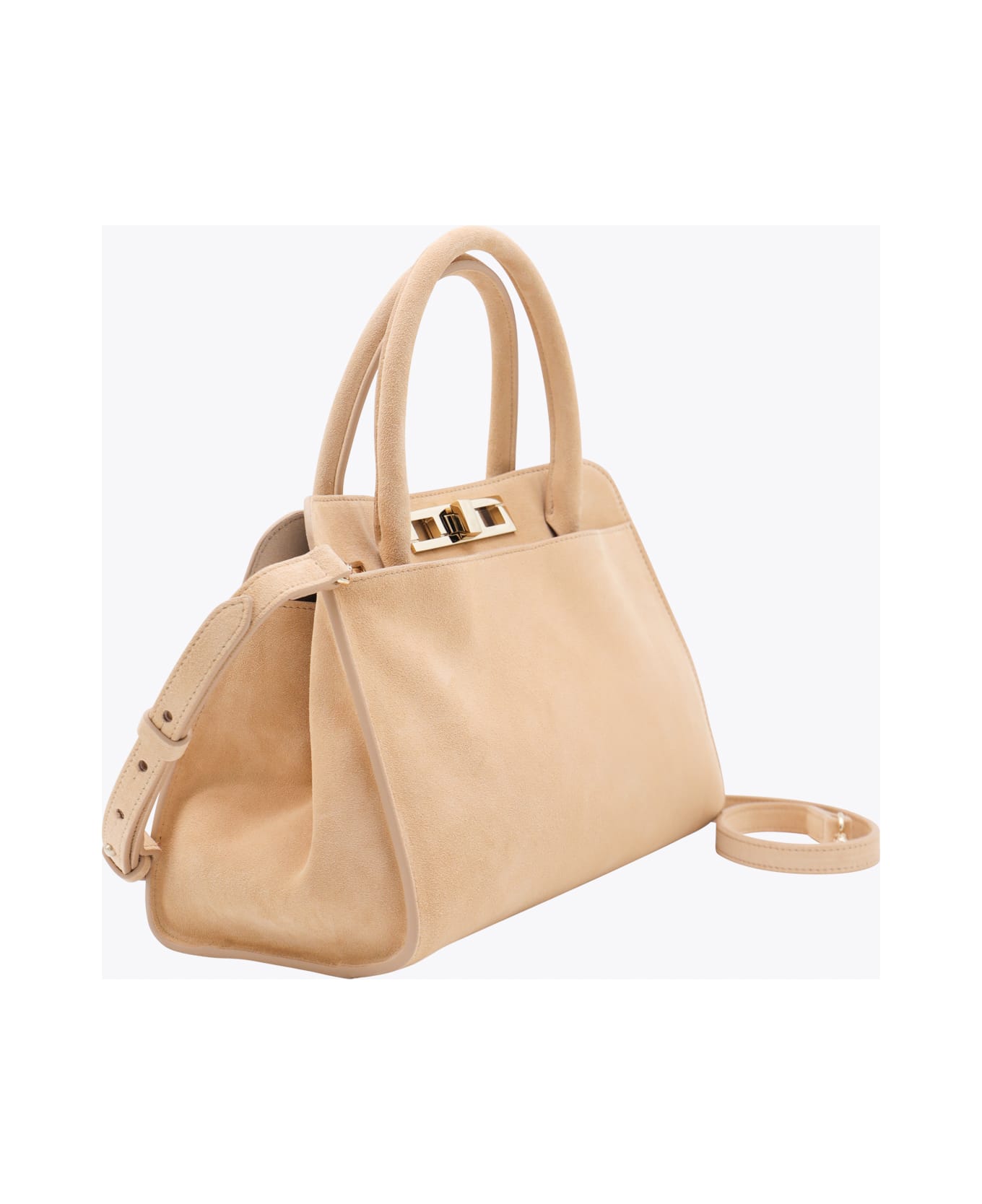 Fabiana Filippi Beige Leather Top Handle Bag - Rope