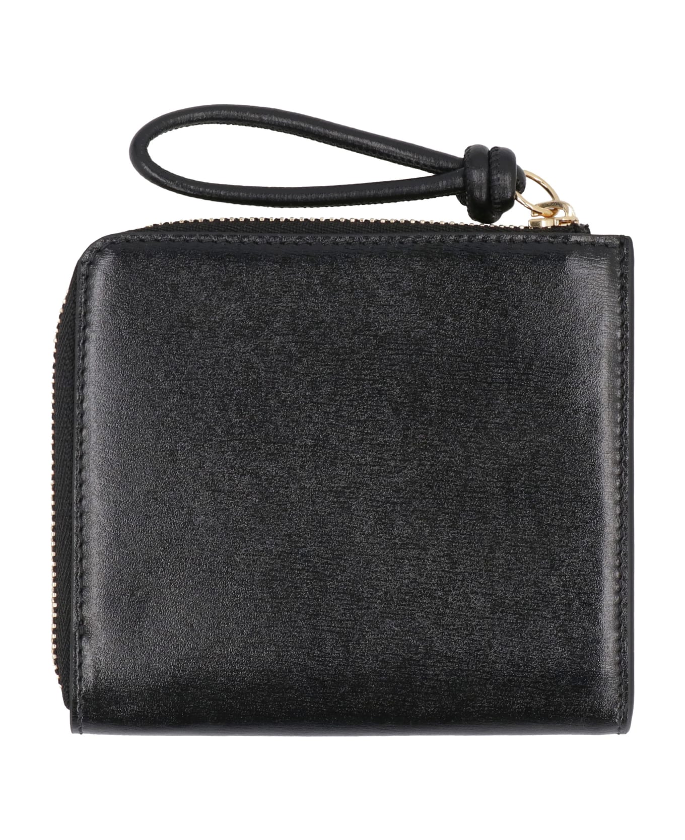 Jil Sander Giro Leather Card Holder - black