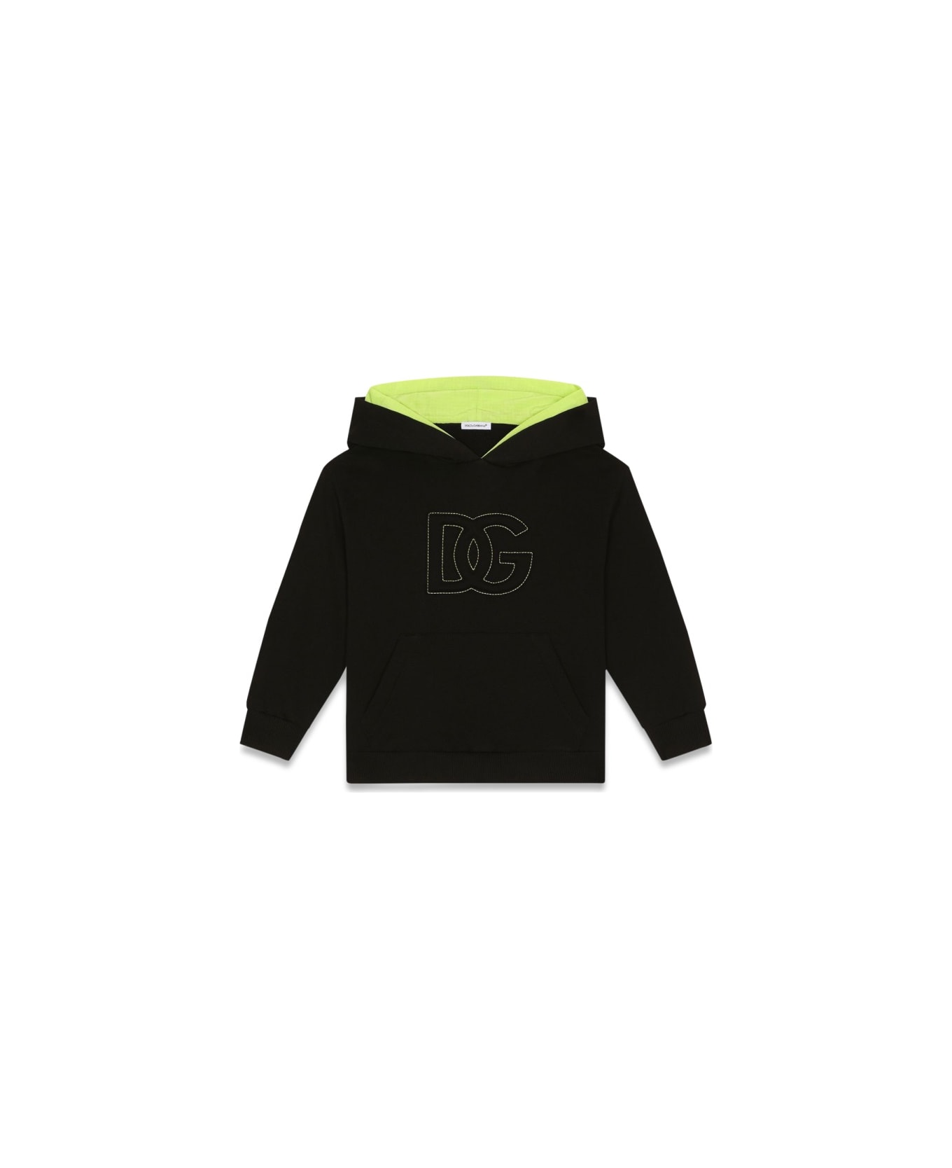 Dolce & Gabbana Dg Logo Hoodie - BLACK