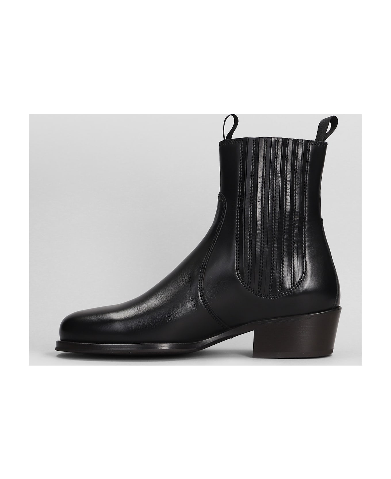 Lemaire Ankle Boots In Black Leather - black