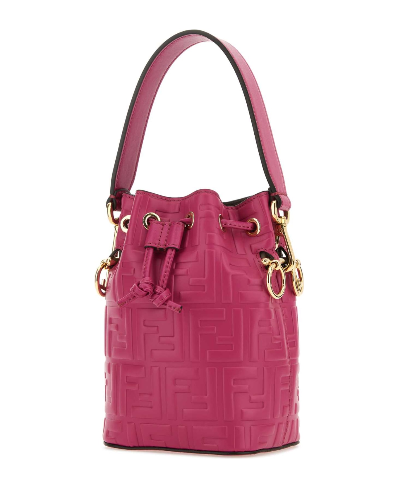 Fendi Fuchsia Leather Mini Mon Tresor Bucket Bag - CICLAMINOPILAROS