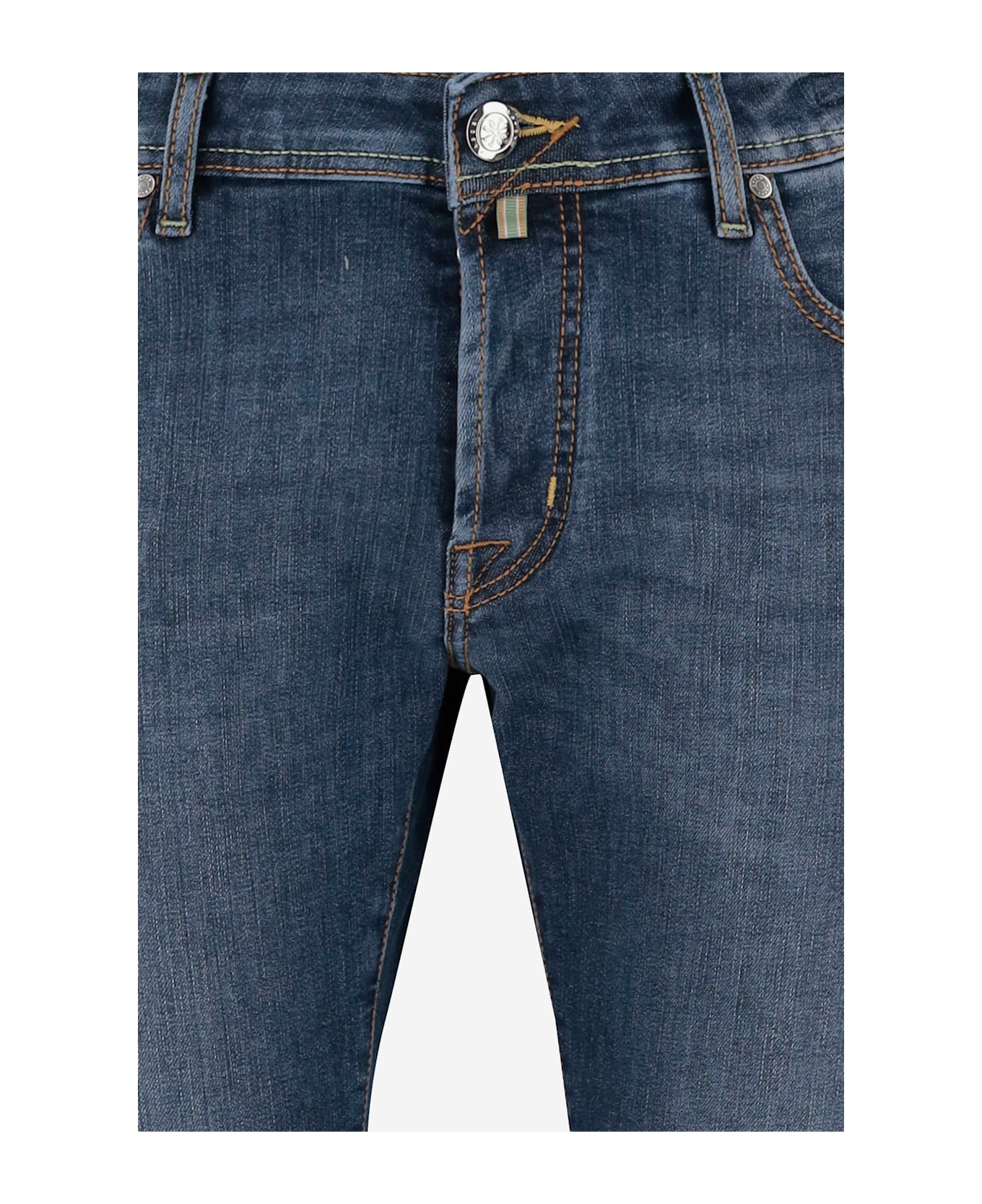 Jacob Cohen Stretch Cotton Blend Denim Jeans - Denim scuro