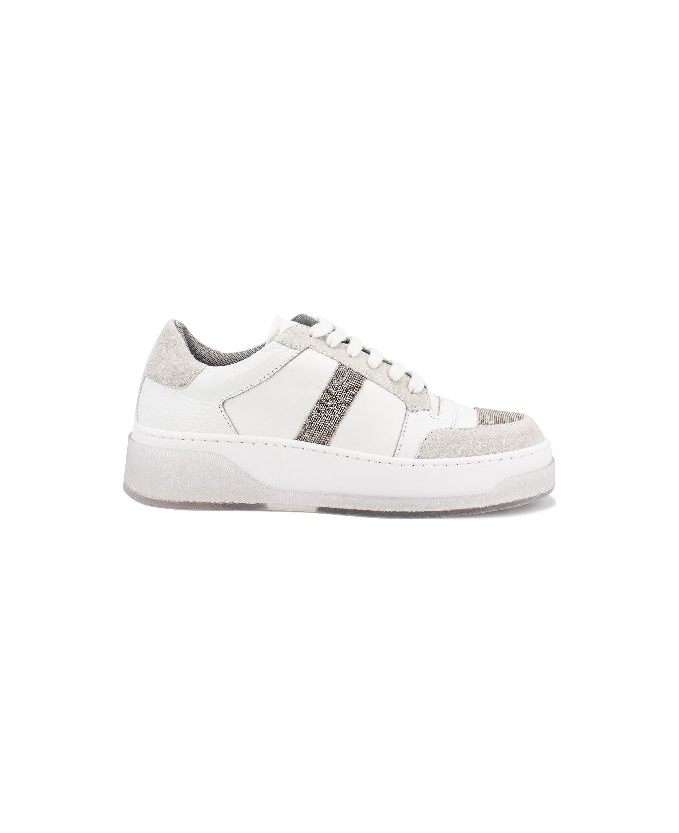Fabiana Filippi Leather Sneakers - BIANCO