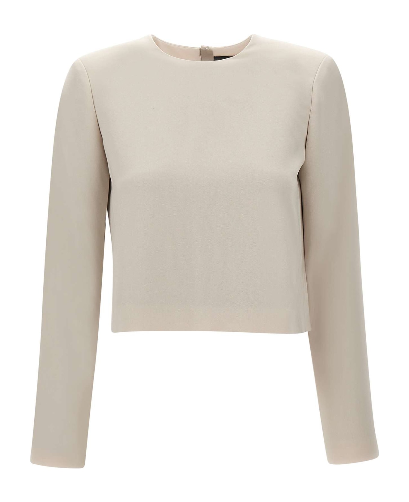 Theory Crepe Sweater - BEIGE