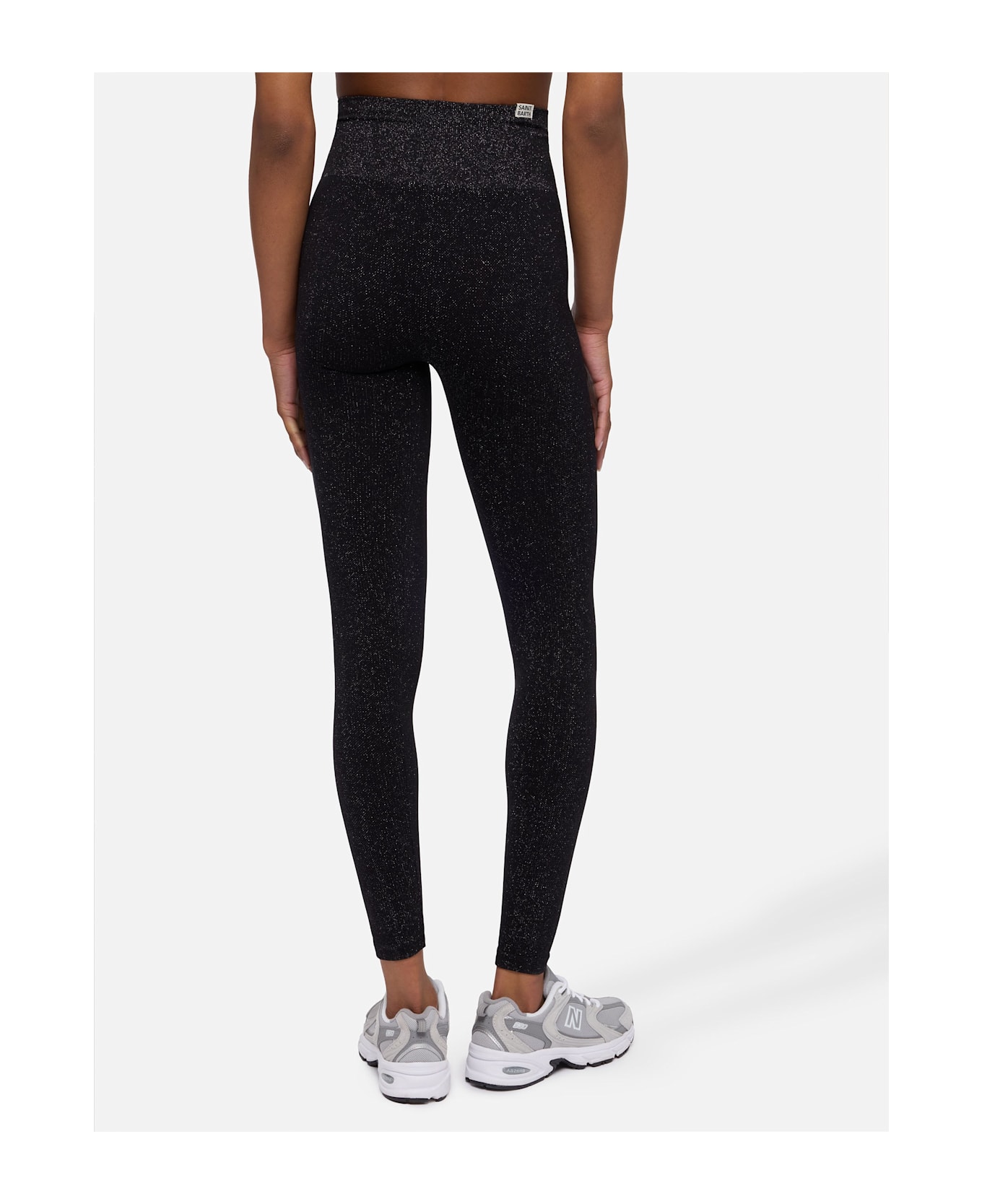 MC2 Saint Barth Black Lurex Legging Avice - BLACK