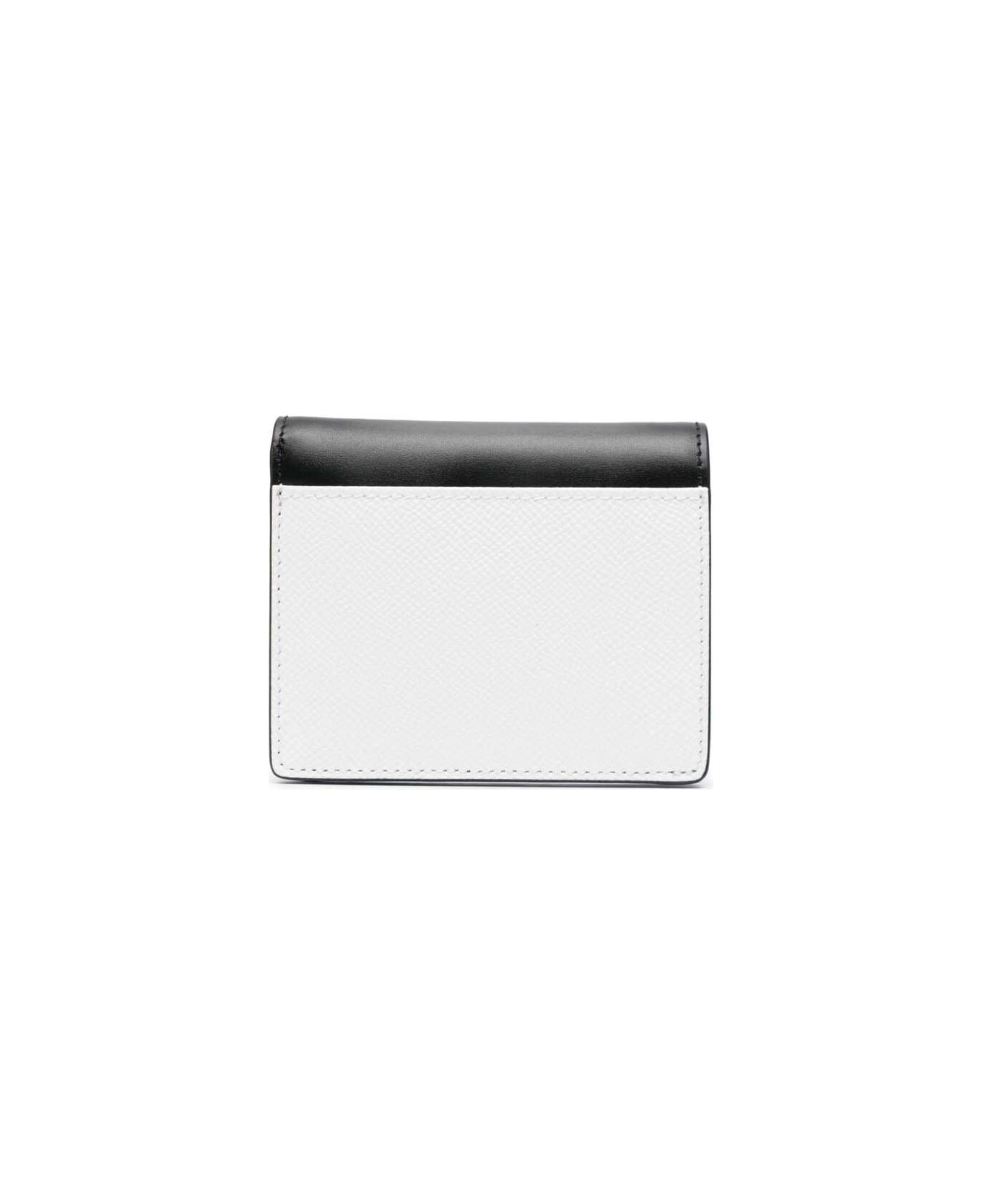 Maison Margiela Logo Printed Bi-fold Wallet - BLACK/WHITE