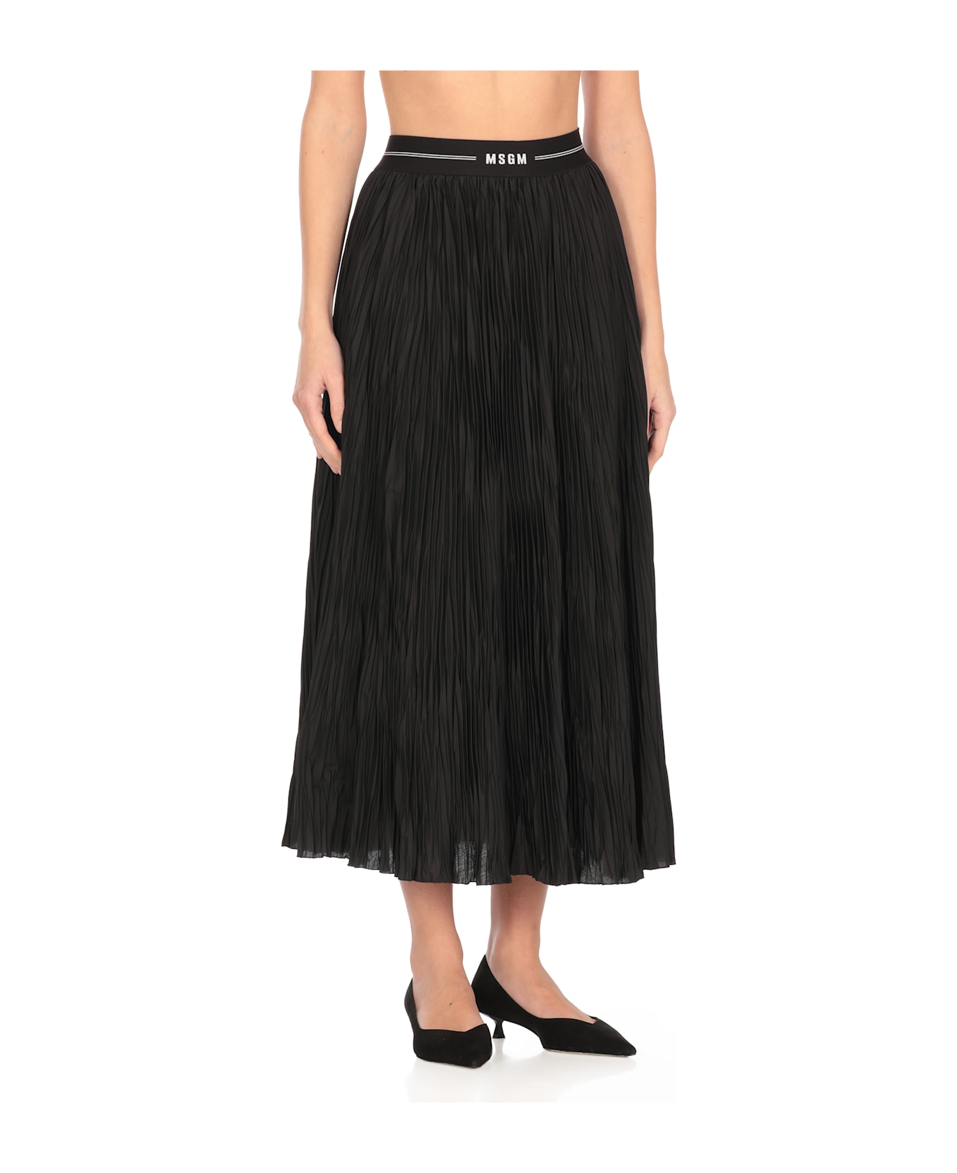 MSGM Logoed Skirt - Black