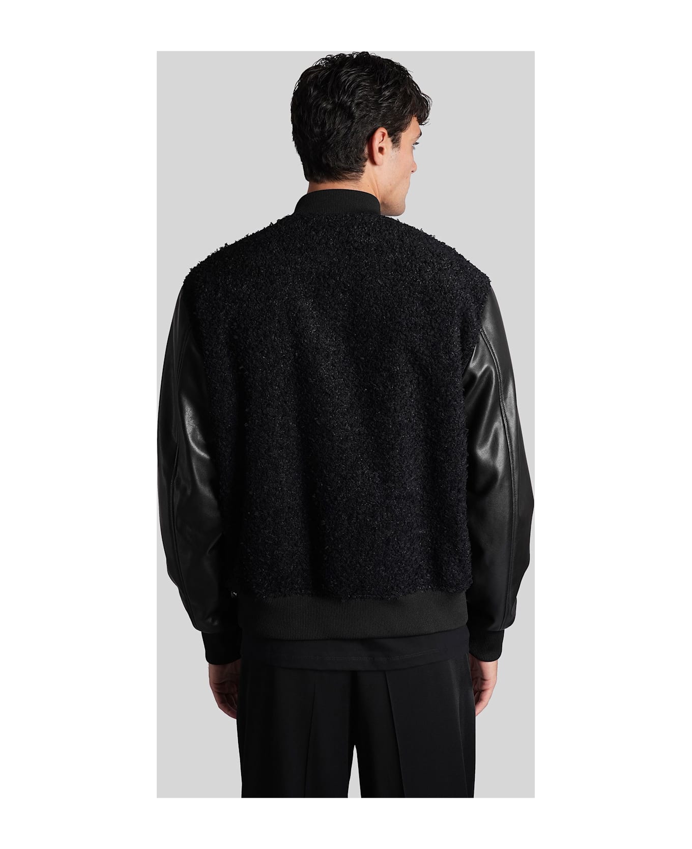 Balmain Bomber Jacket In Black Polyamide - black