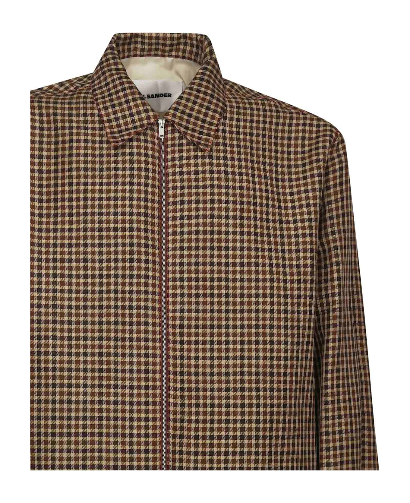 Jil Sander Wool Blend Shirt - HAZELNUT MOULINE

