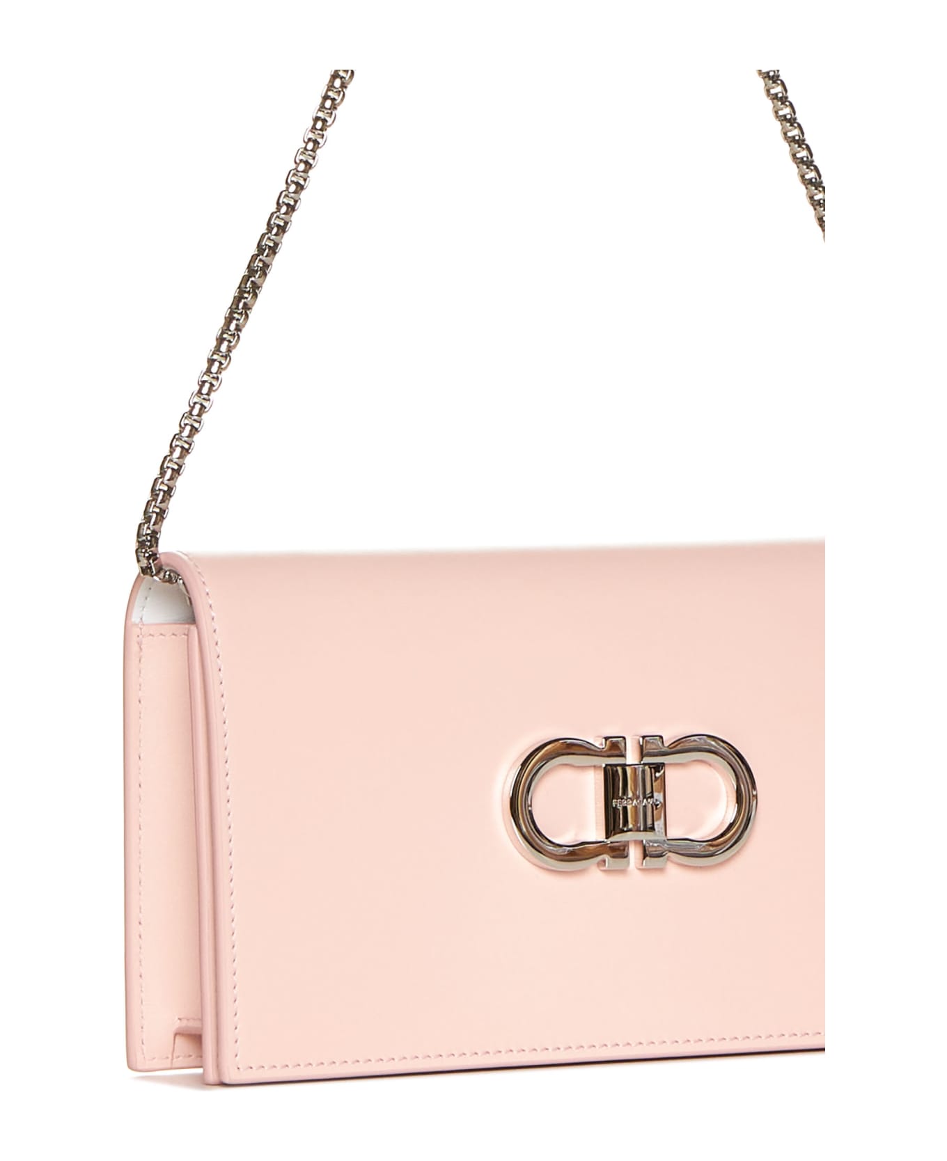 Ferragamo Shoulder Bag - Nylund pink || optic-white