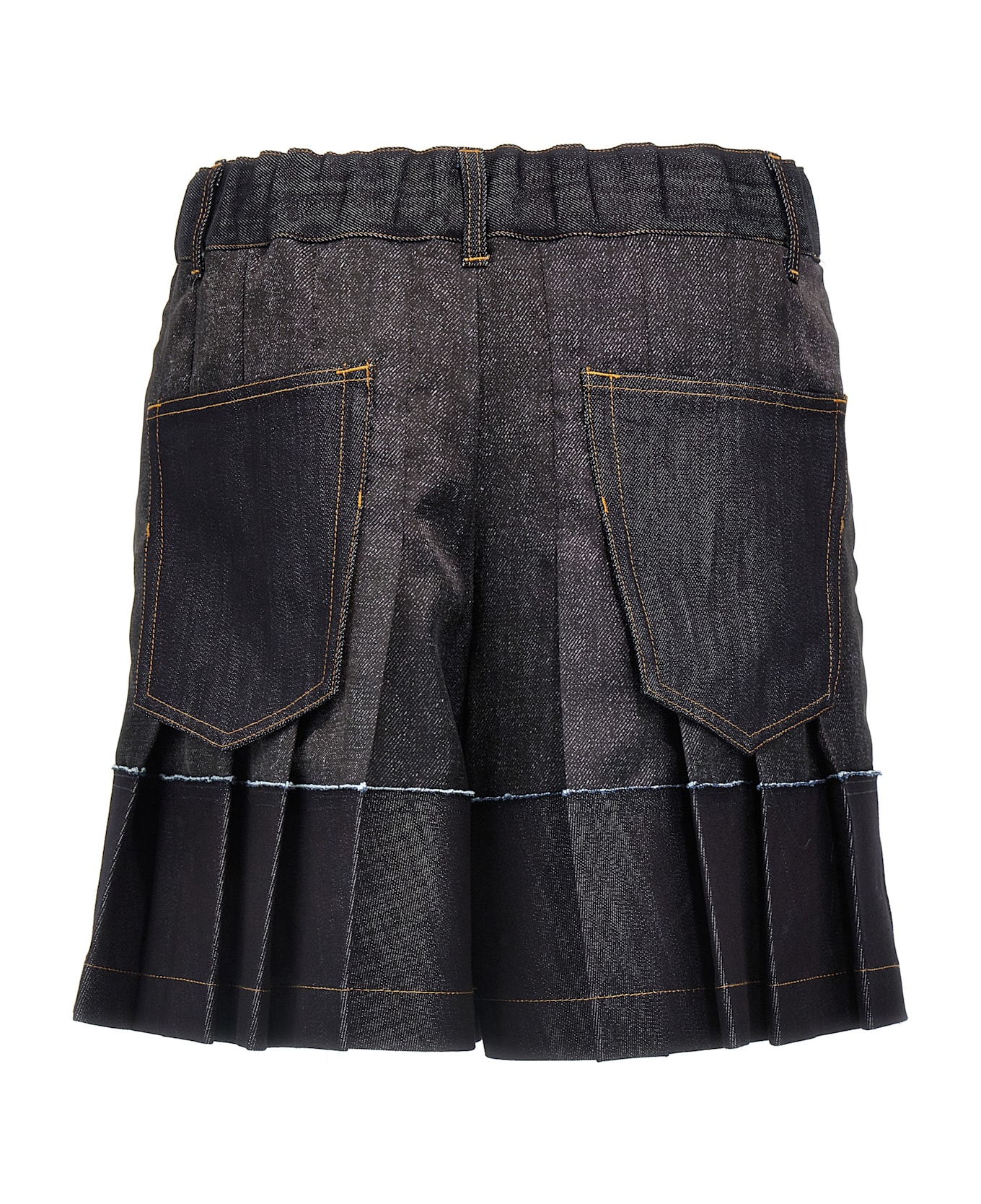 Sacai Flounced Shorts - Blu