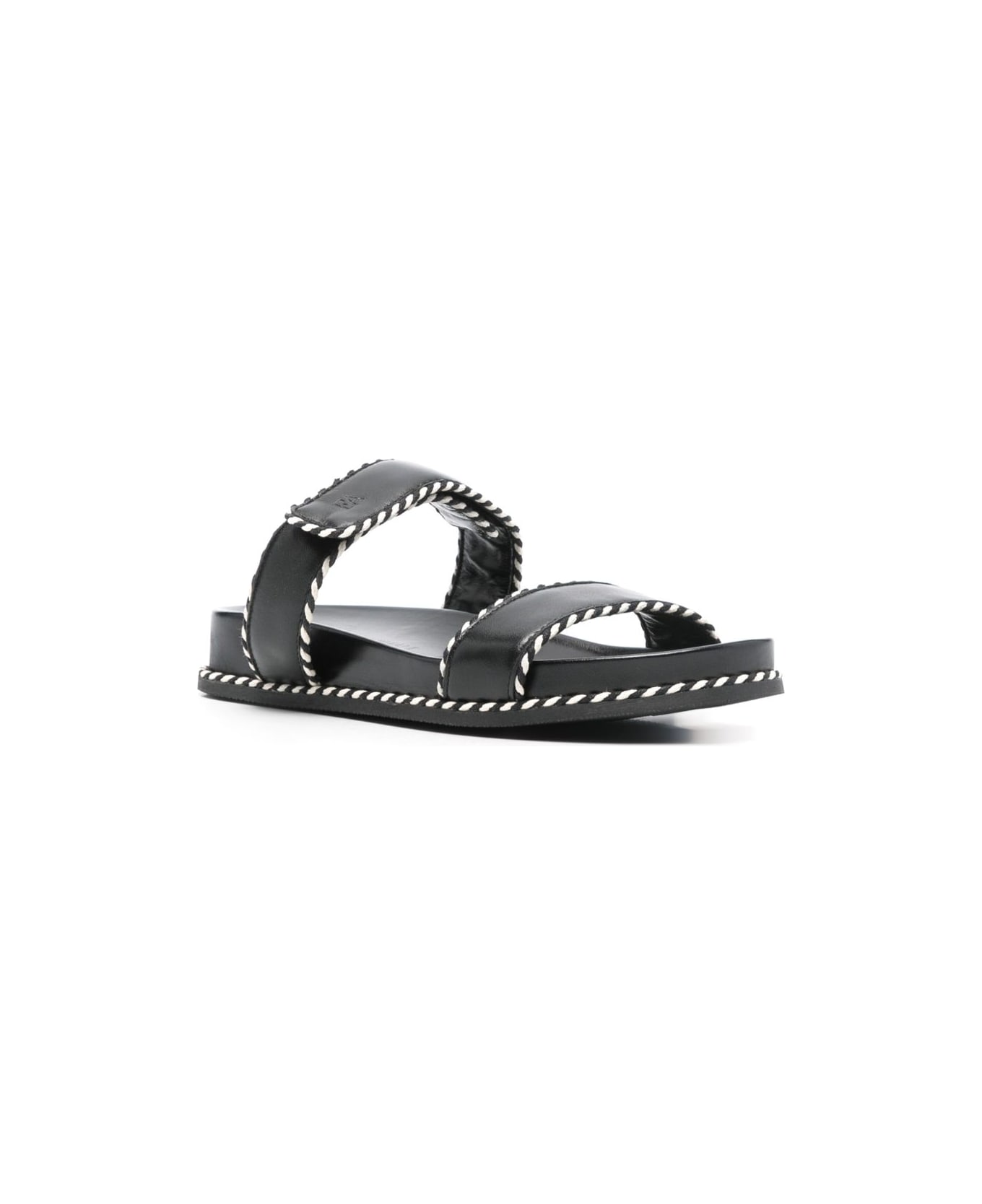 Emporio Armani Leather Sandals - Black