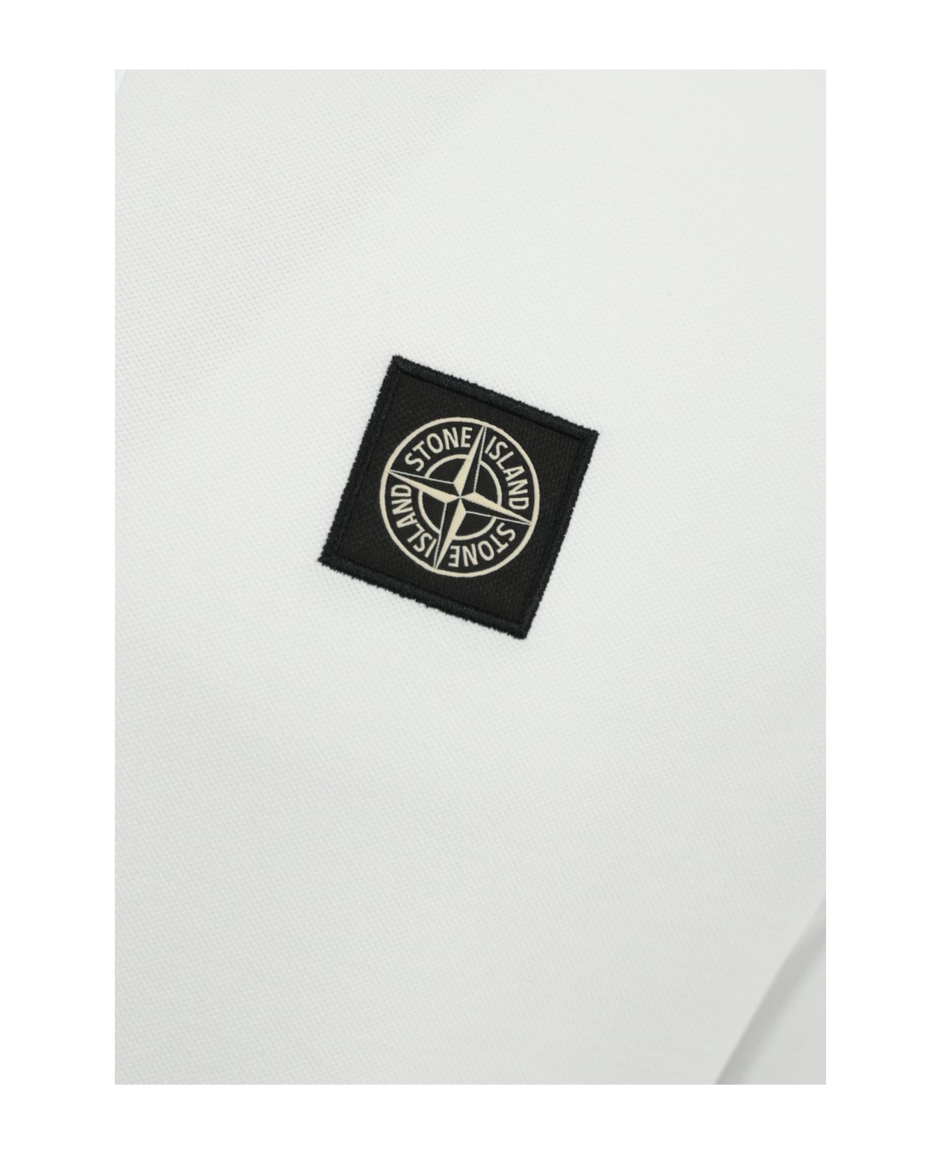 Stone Island 2sl18 Polo Shirt In Cotton Pique - White