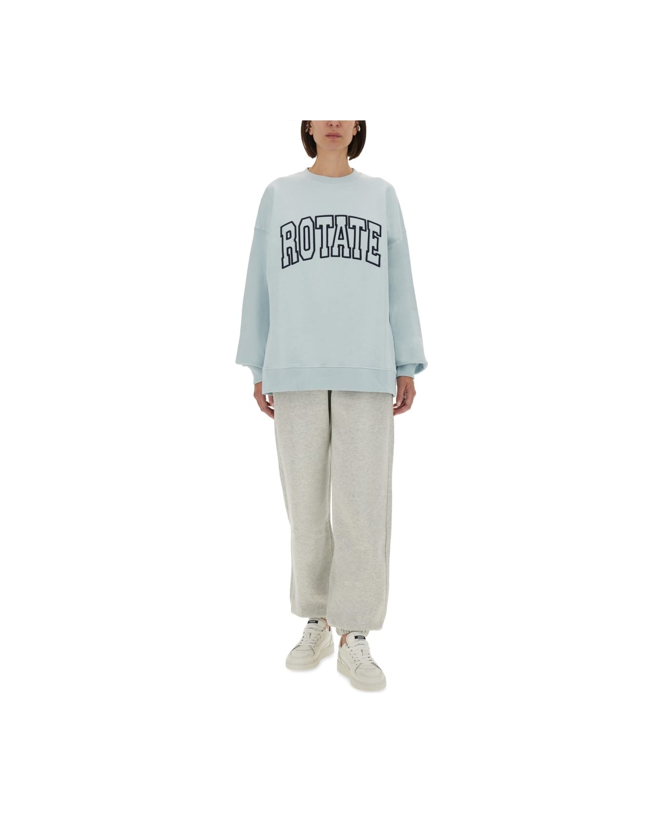 Rotate by Birger Christensen Sweatshirt With Logo - BABY BLUE