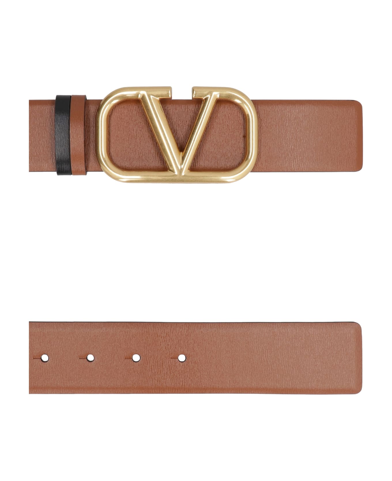 Valentino Garavani - Reversible Leather Belt - brown