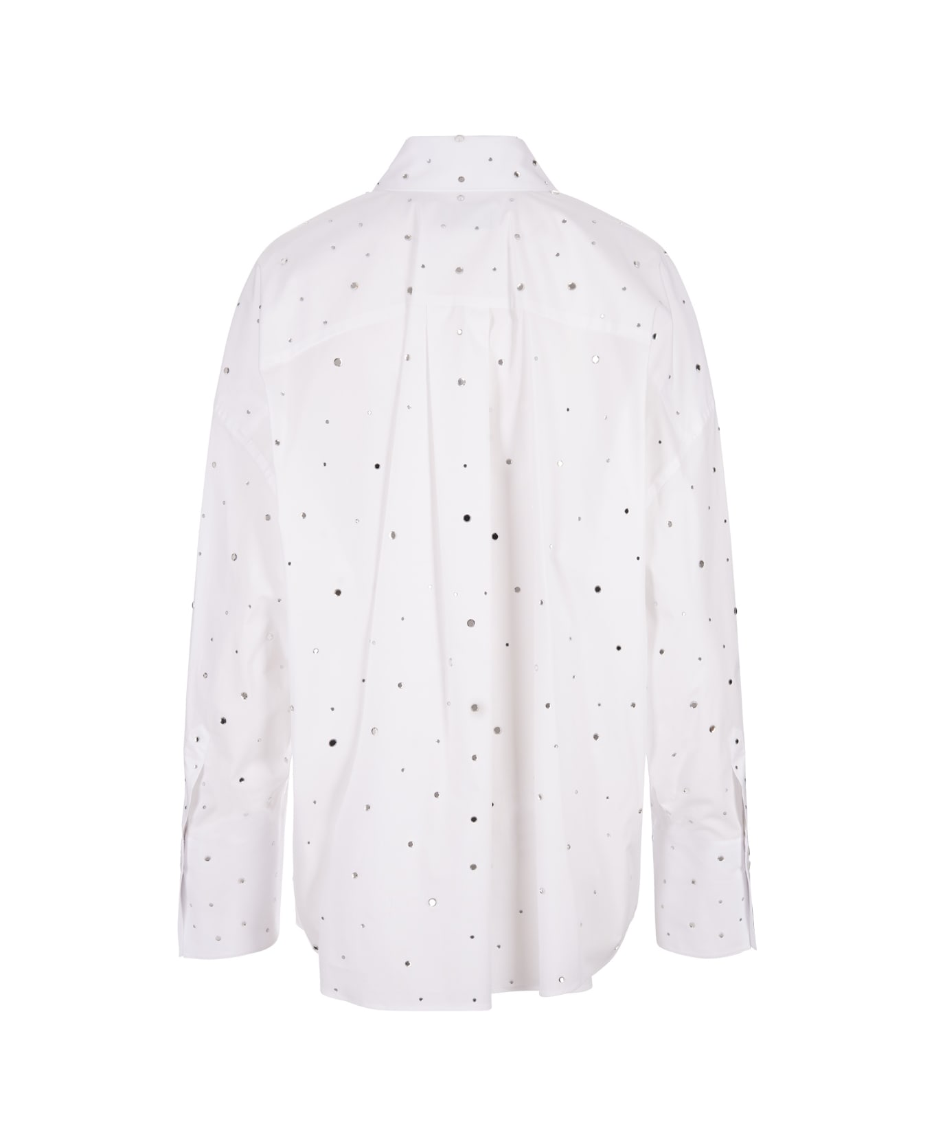 Giuseppe di Morabito White Over Fit Shirt With All-over Stass - White